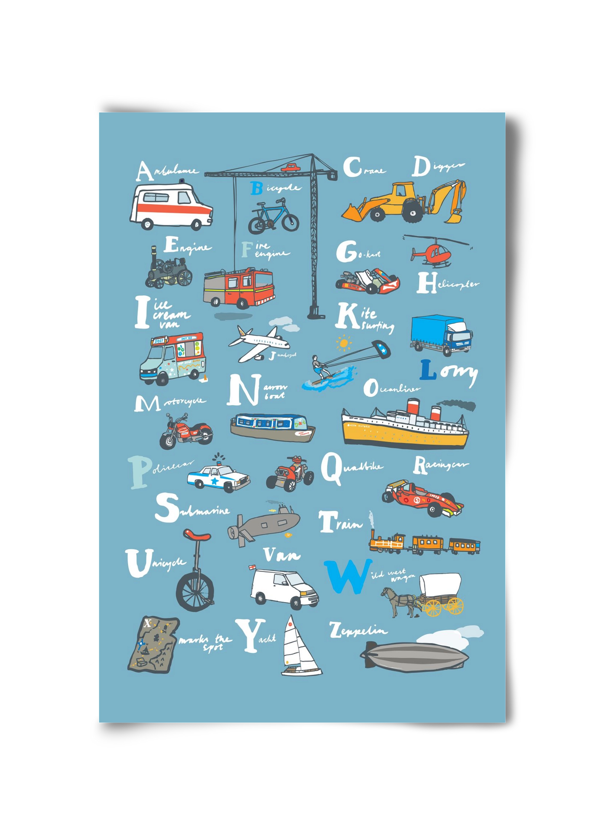 ABC Transport, 30x45 cm, Keret nélkül