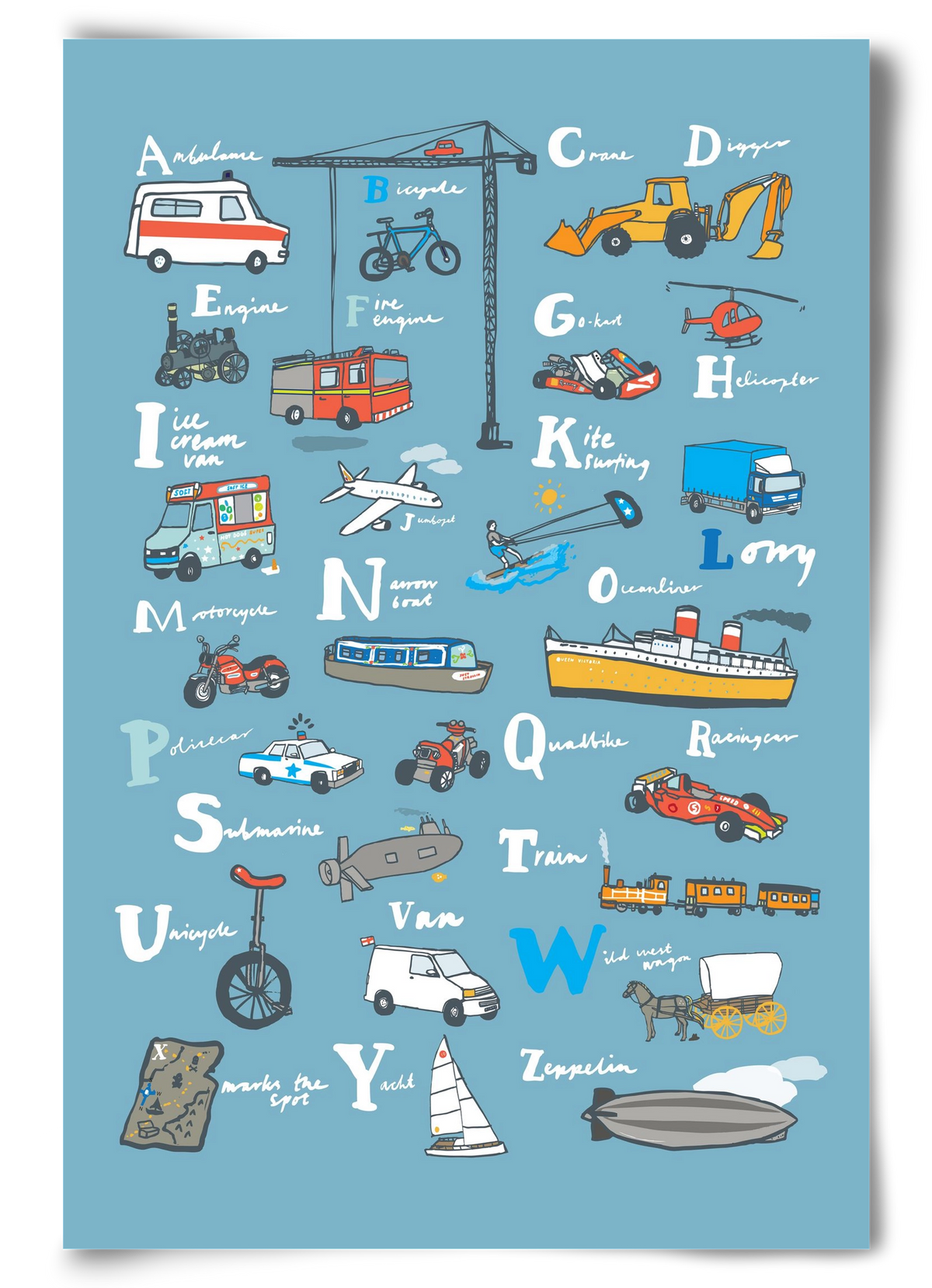 ABC Transport, 60x90 cm, Keret nélkül