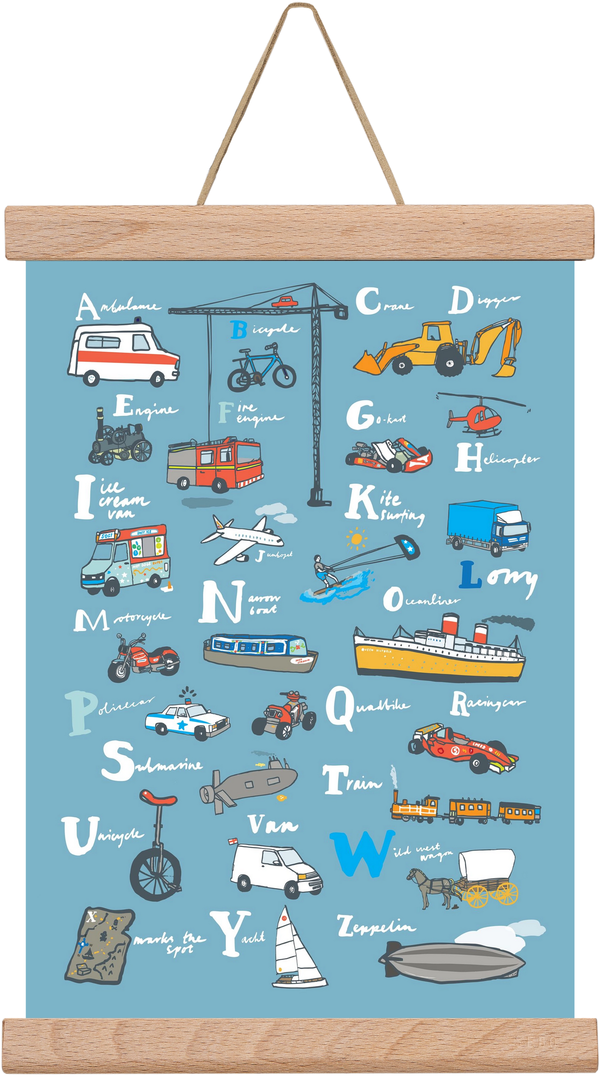 ABC Transport, 20x30 cm (20x30 cm), Tölgy akasztó