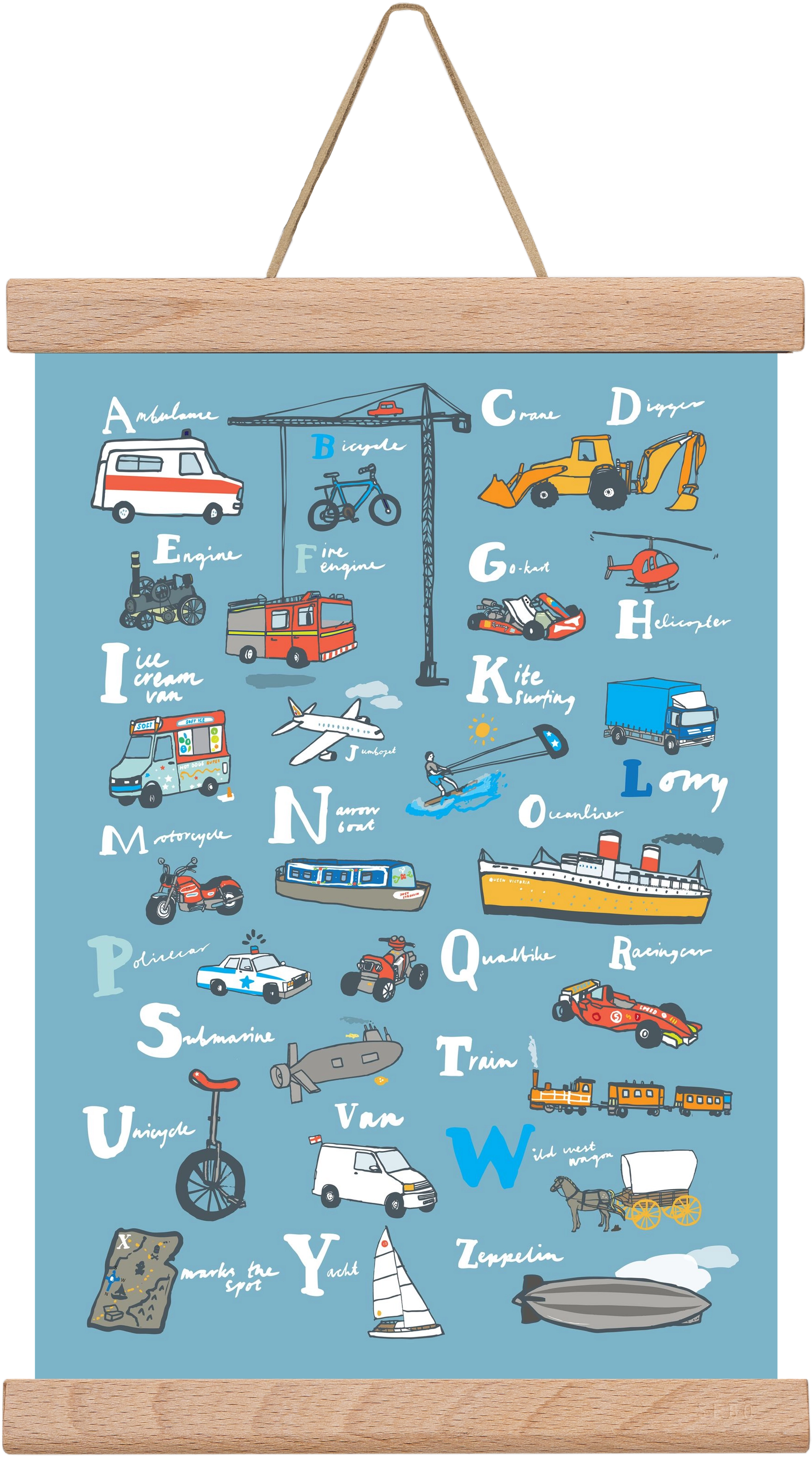 ABC Transport, 20x30 cm (20x30 cm), Tölgy akasztó