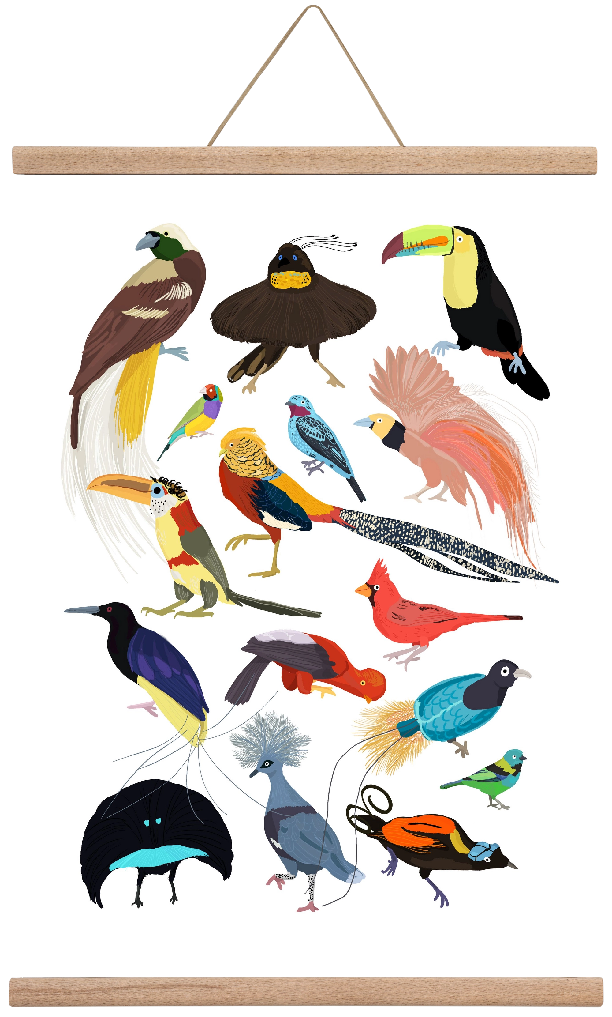 Birds of Prey, 40x60 cm (40x60 cm), Tölgy akasztó