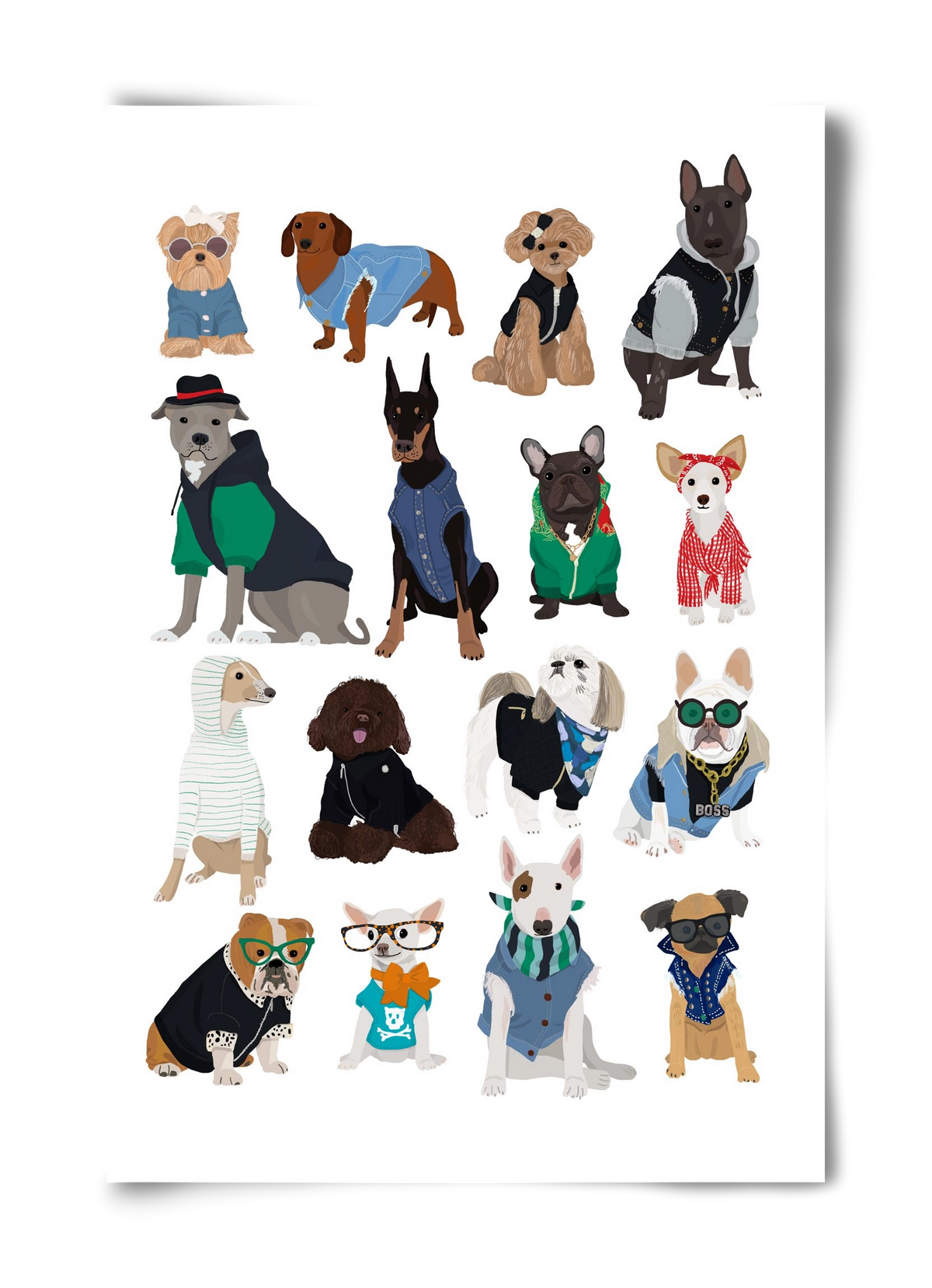 Cool Dogs, 40x60 cm, Keret nélkül