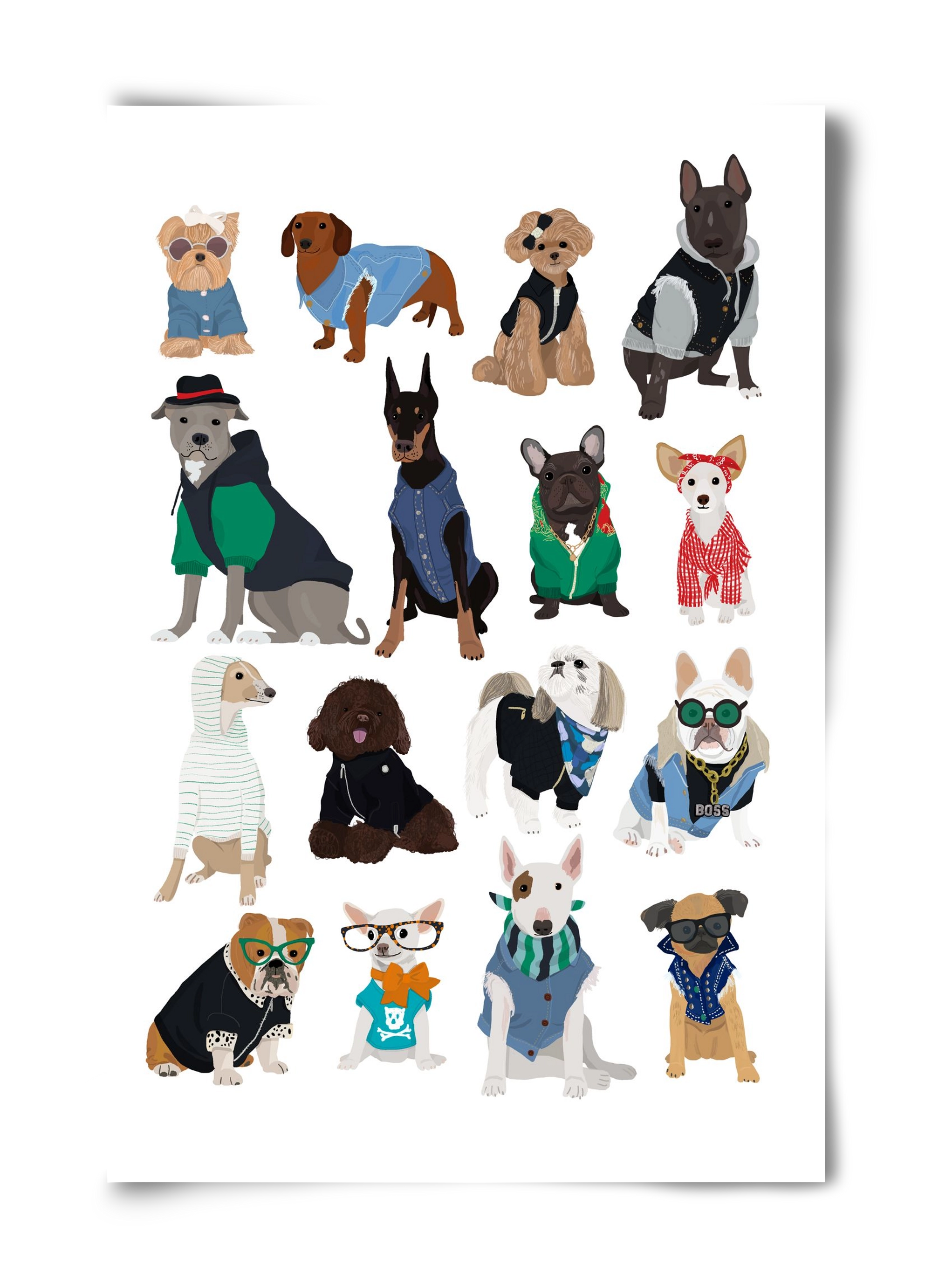 Cool Dogs, 40x60 cm, Keret nélkül