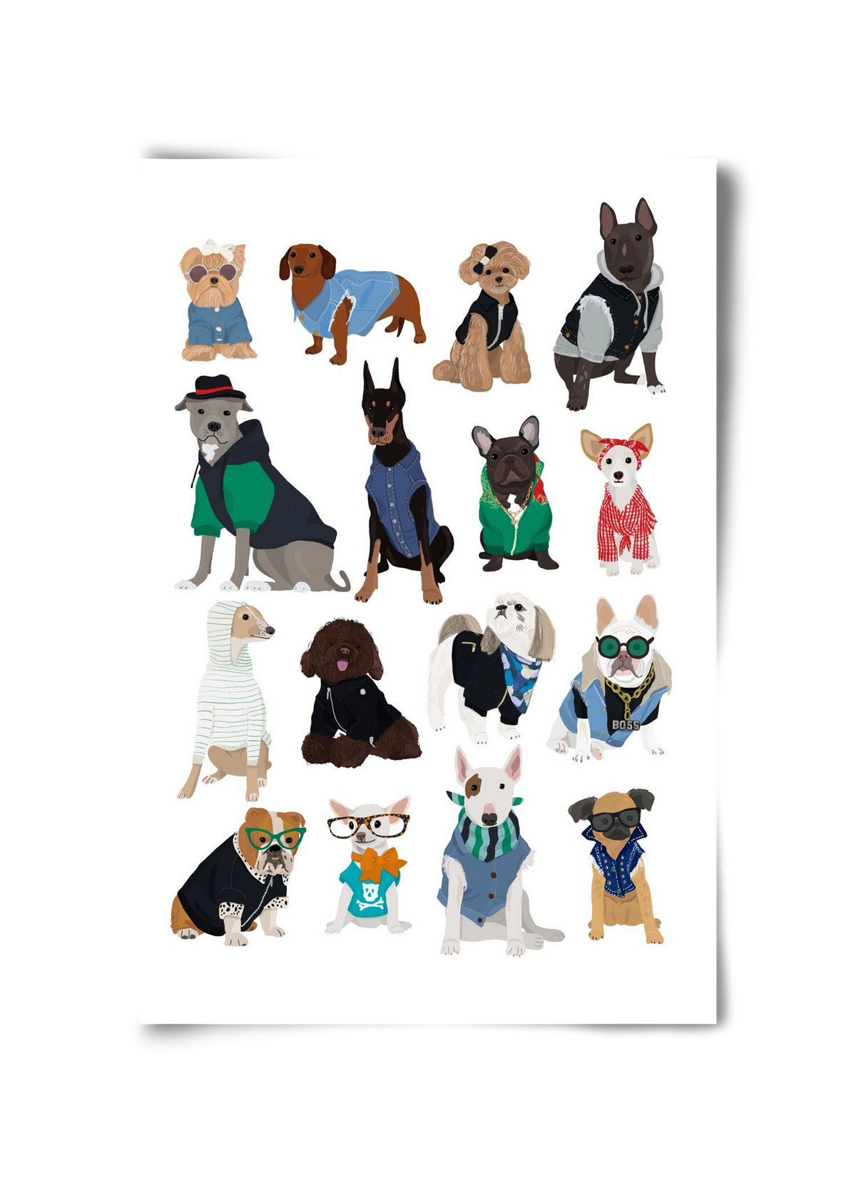 Cool Dogs, 30x45 cm, Keret nélkül