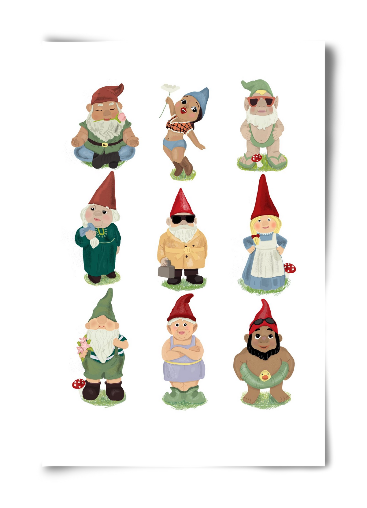 Garden gnomes, 40x60 cm, Keret nélkül