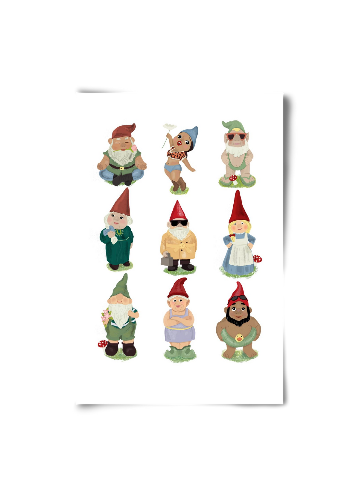 Garden gnomes, 20x30 cm, Keret nélkül