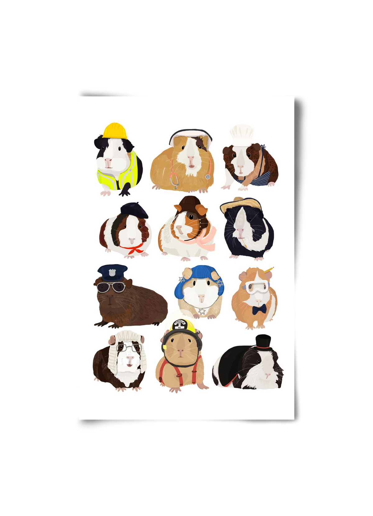 Working Guinea Pig, 20x30 cm, Keret nélkül