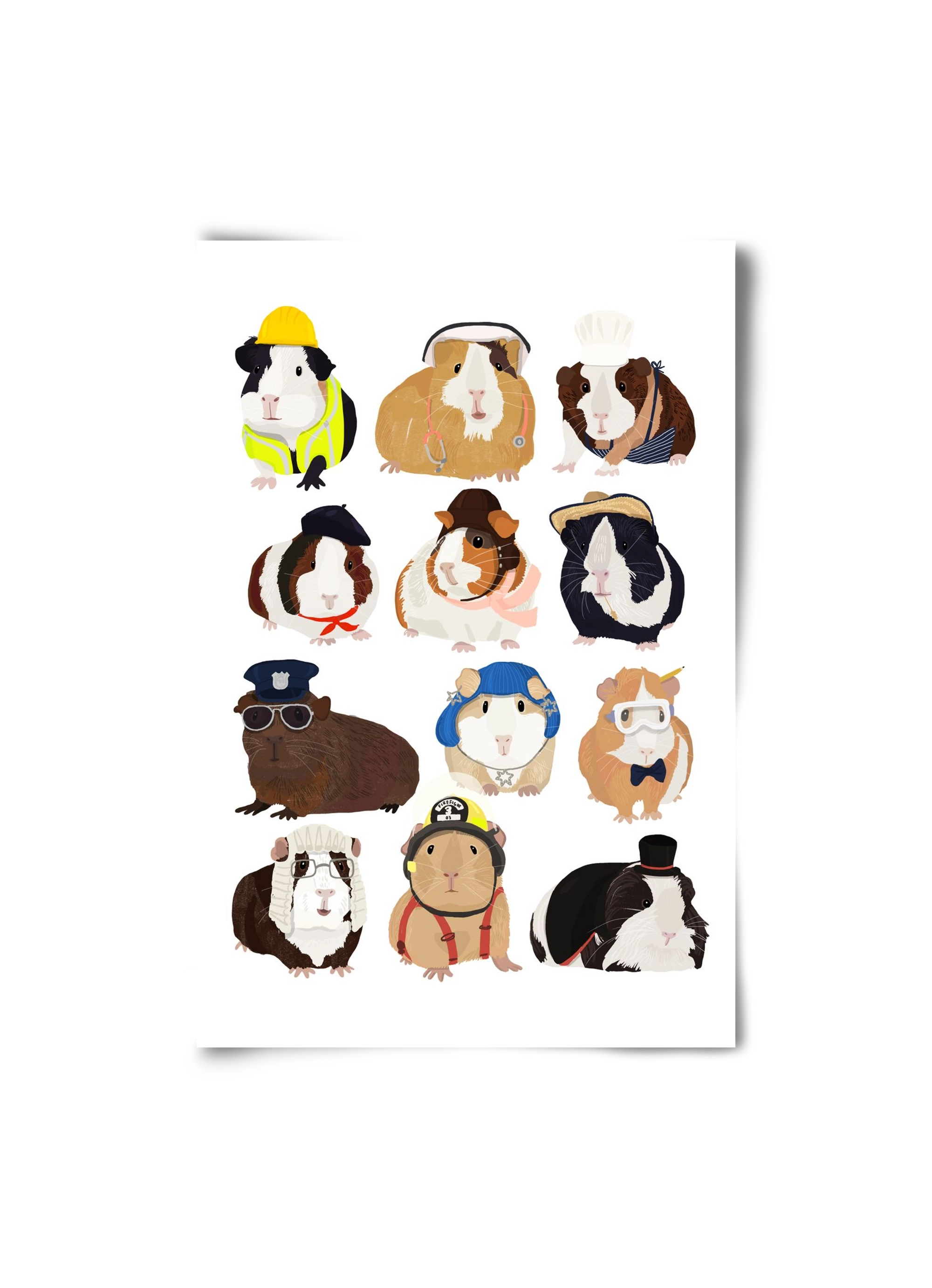 Working Guinea Pig, 20x30 cm, Keret nélkül