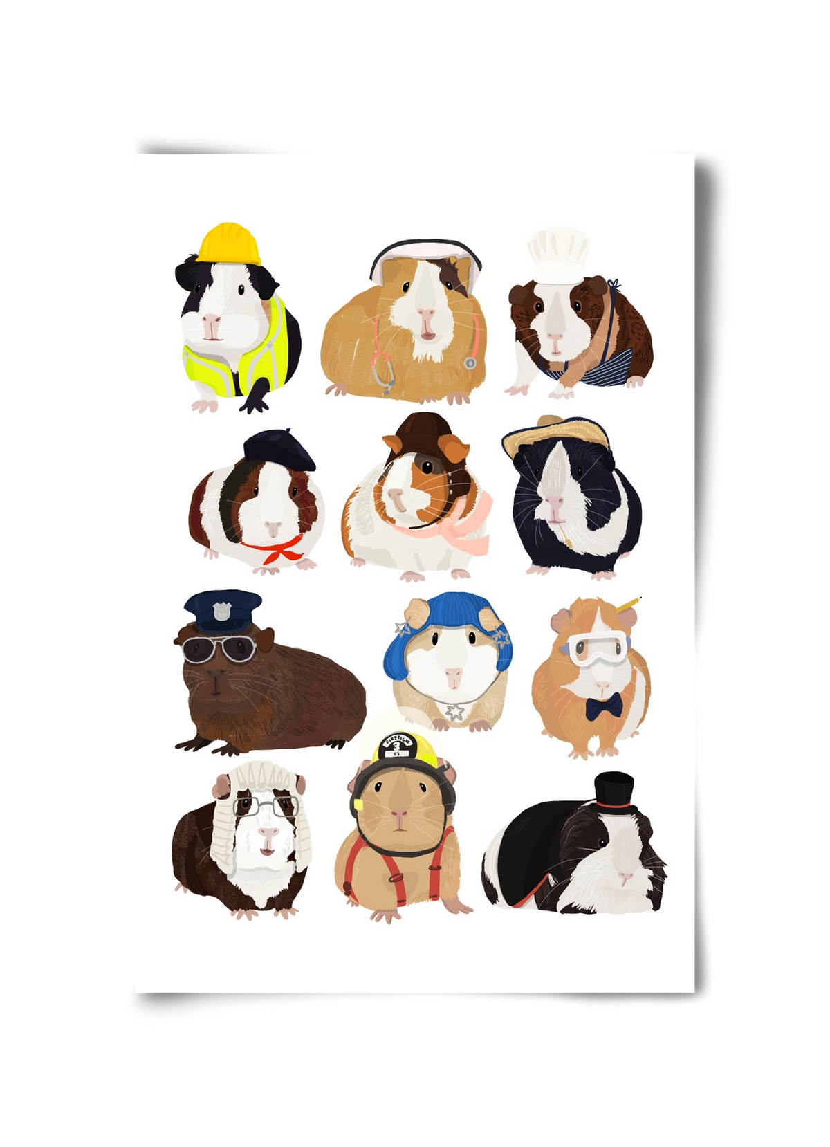 Working Guinea Pig, 30x45 cm, Keret nélkül