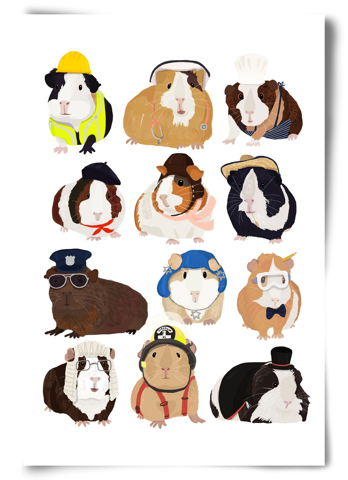 Working Guinea Pig, 60x90 cm, Keret nélkül