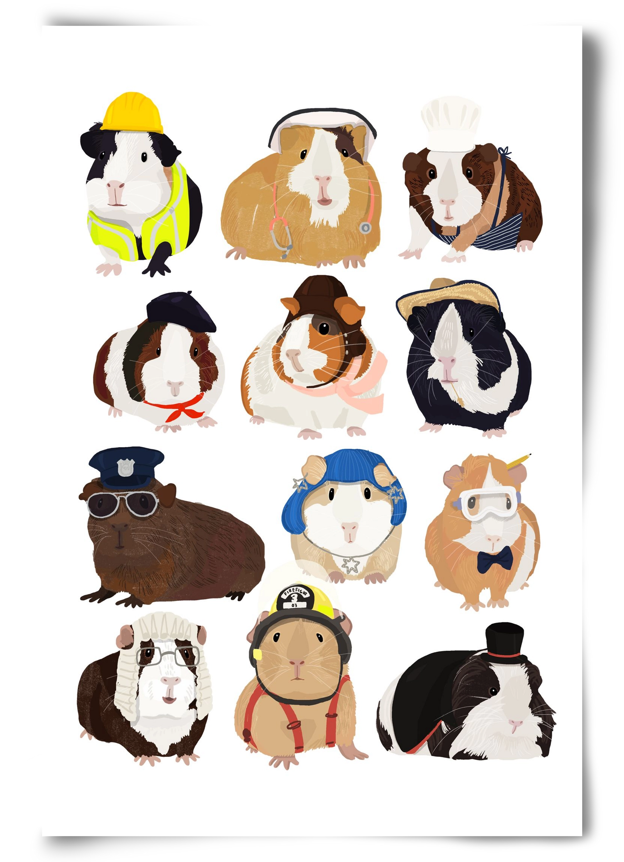 Working Guinea Pig, 60x90 cm, Keret nélkül