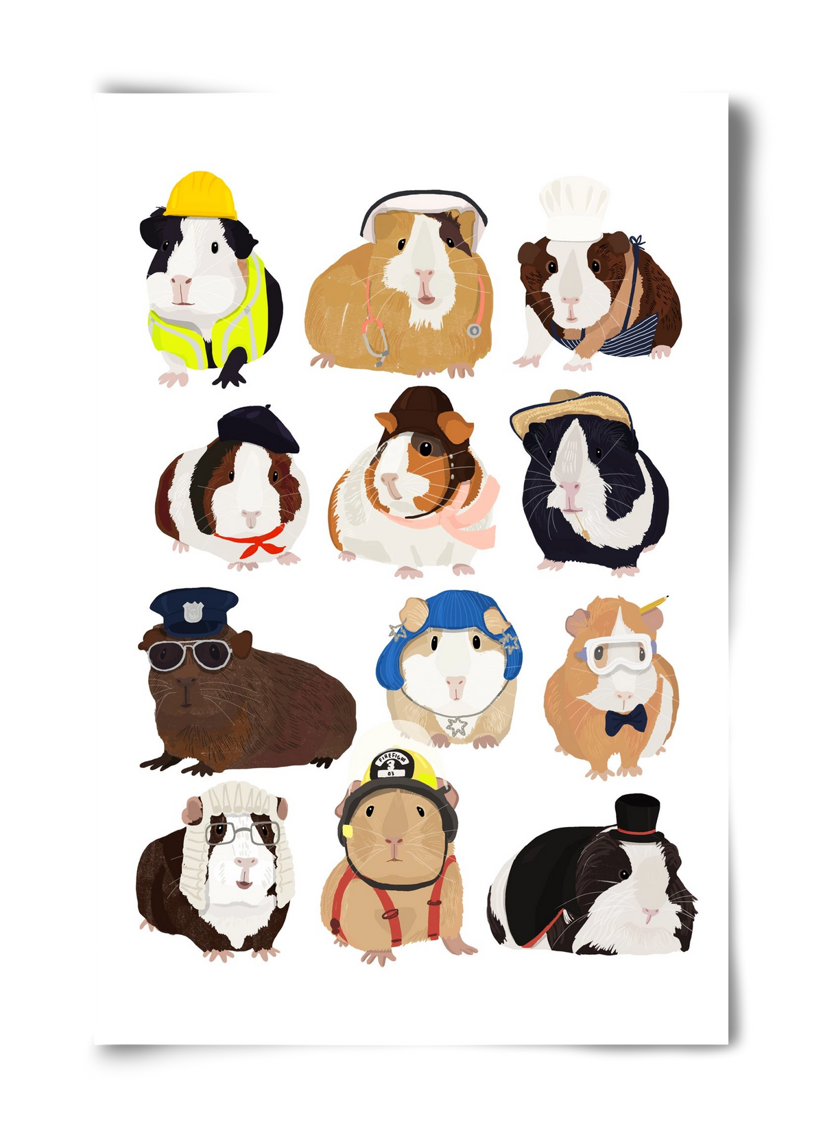 Working Guinea Pig, 40x60 cm, Keret nélkül