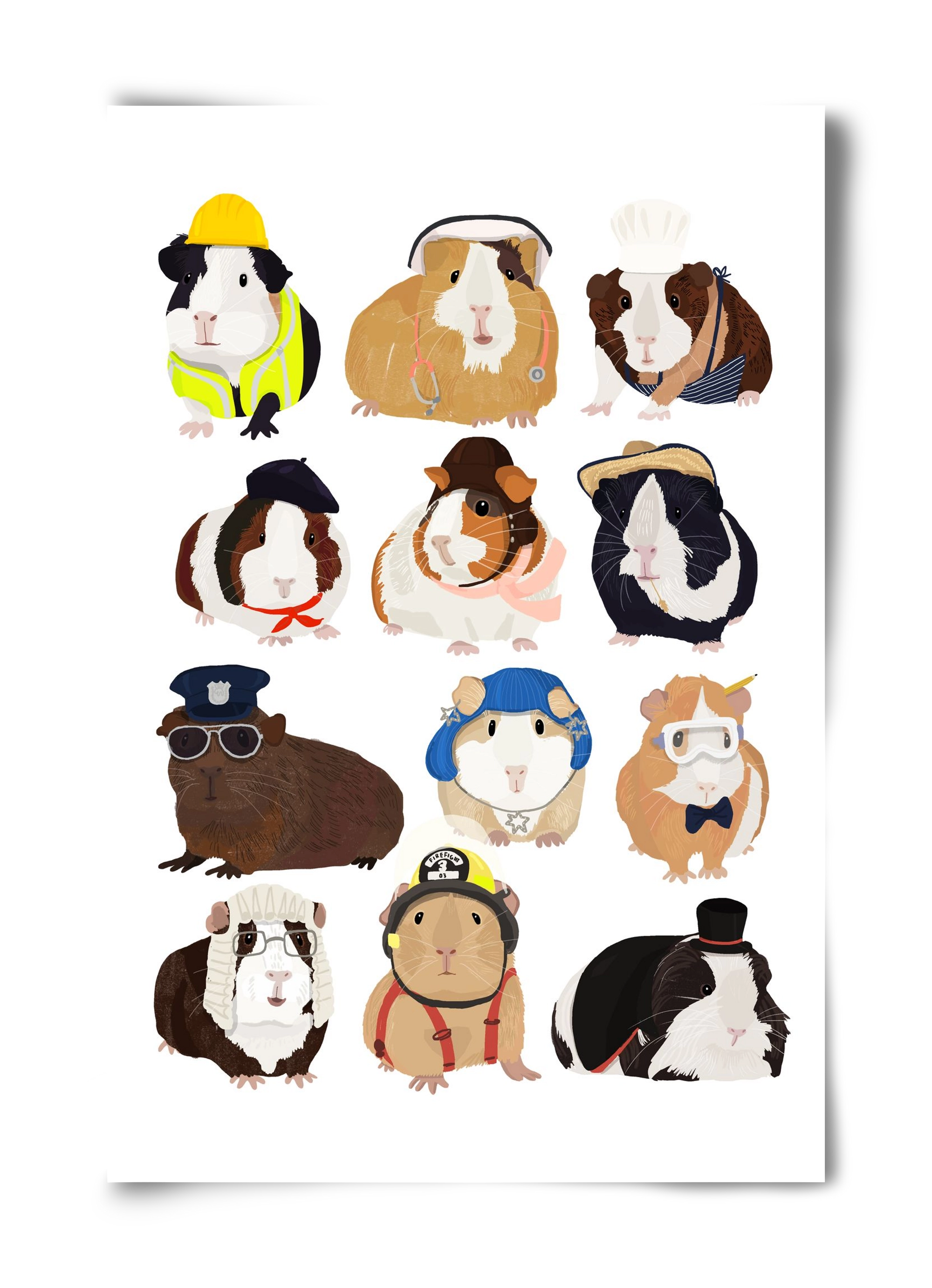 Working Guinea Pig, 40x60 cm, Keret nélkül