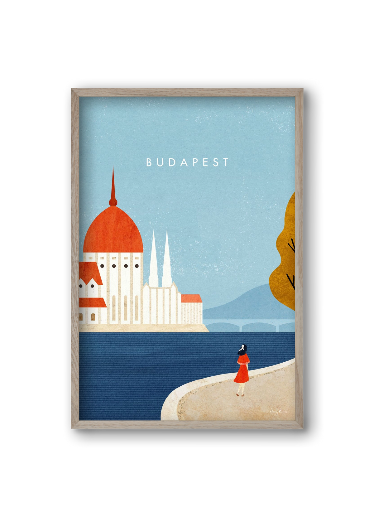 Budapest, 20x30 cm (20x30 cm), Tölgy keret