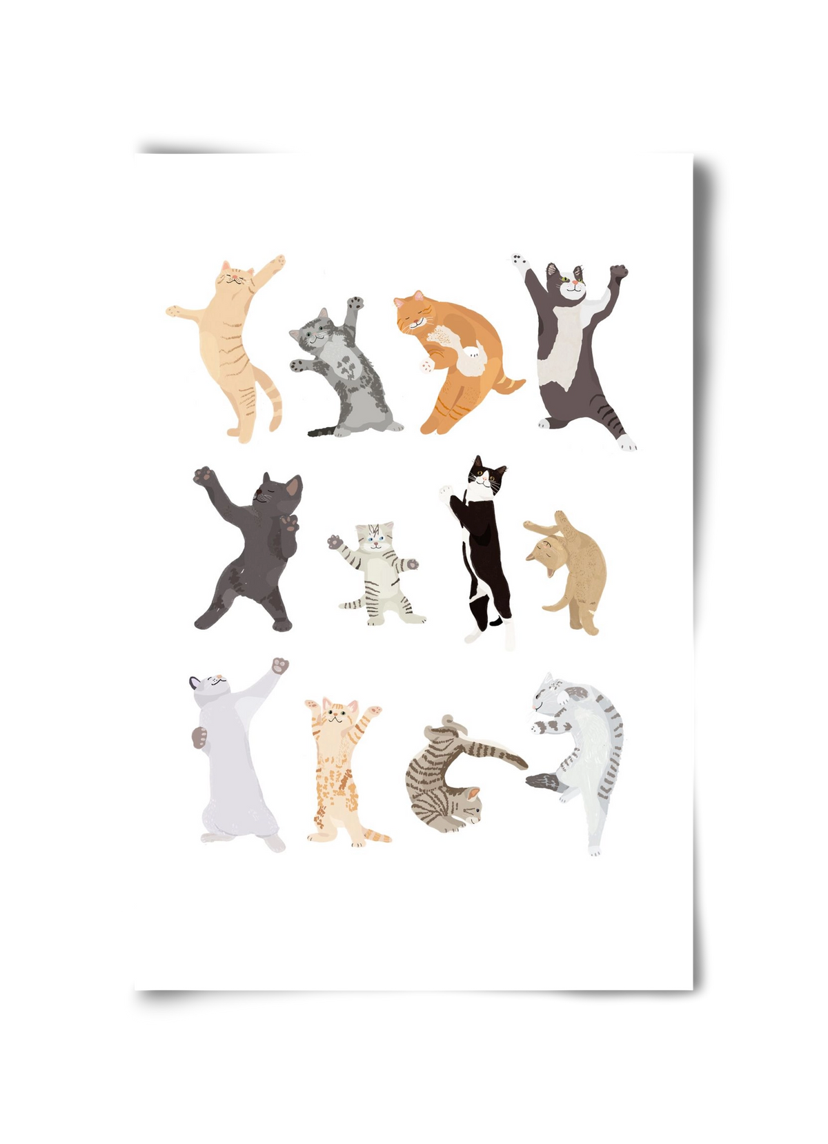Dancing Cats, 30x45 cm, Keret nélkül