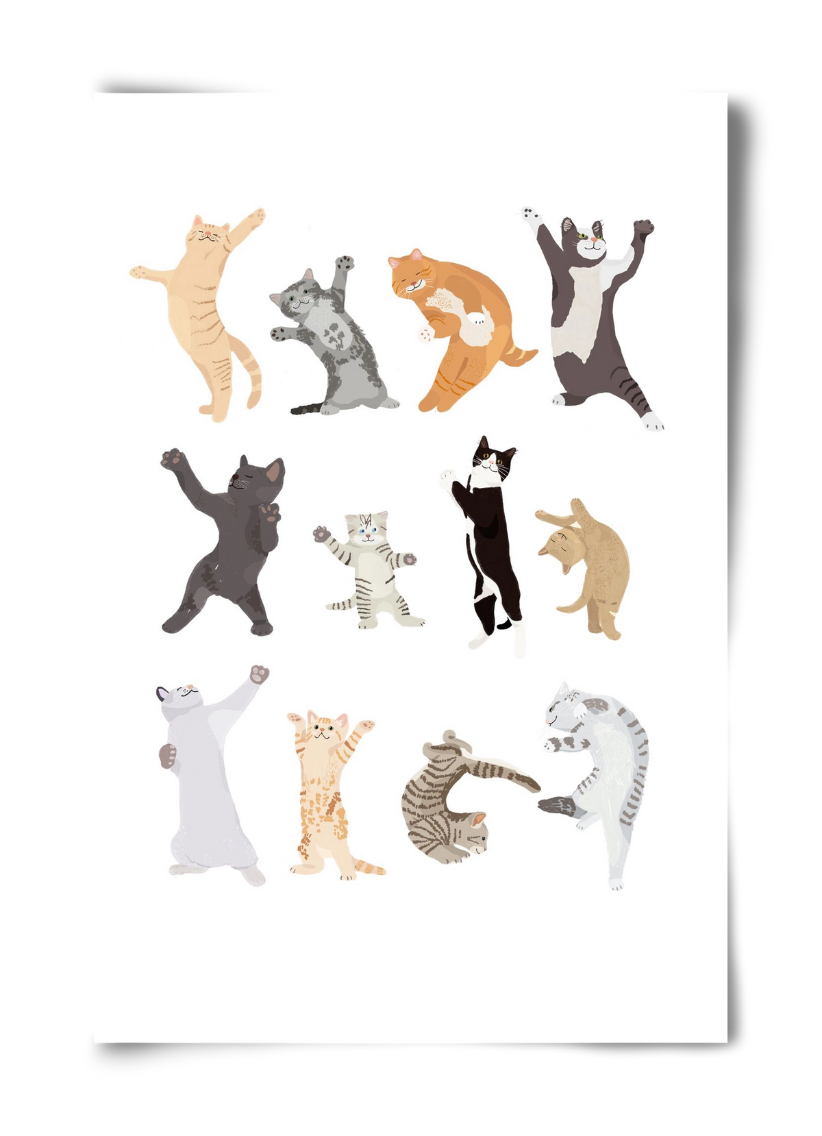 Dancing Cats, 40x60 cm, Keret nélkül