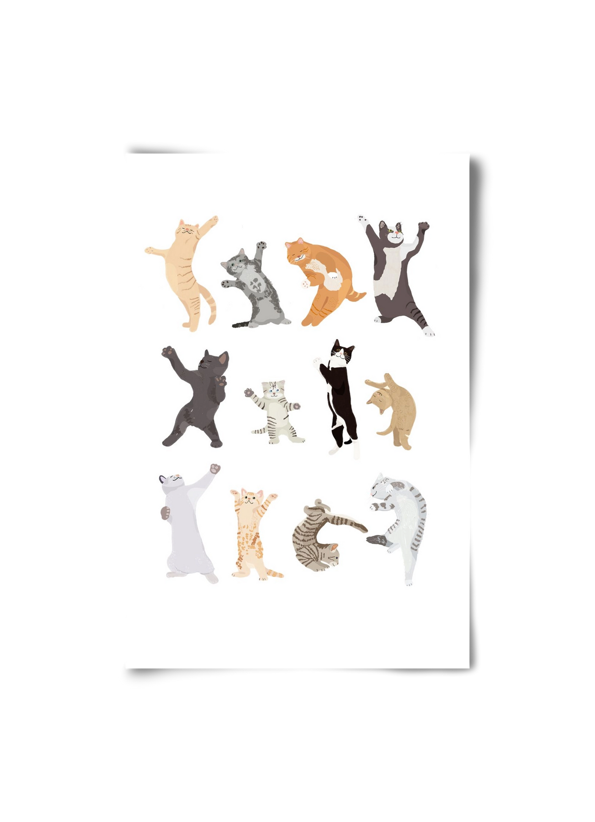 Dancing Cats, 20x30 cm, Keret nélkül