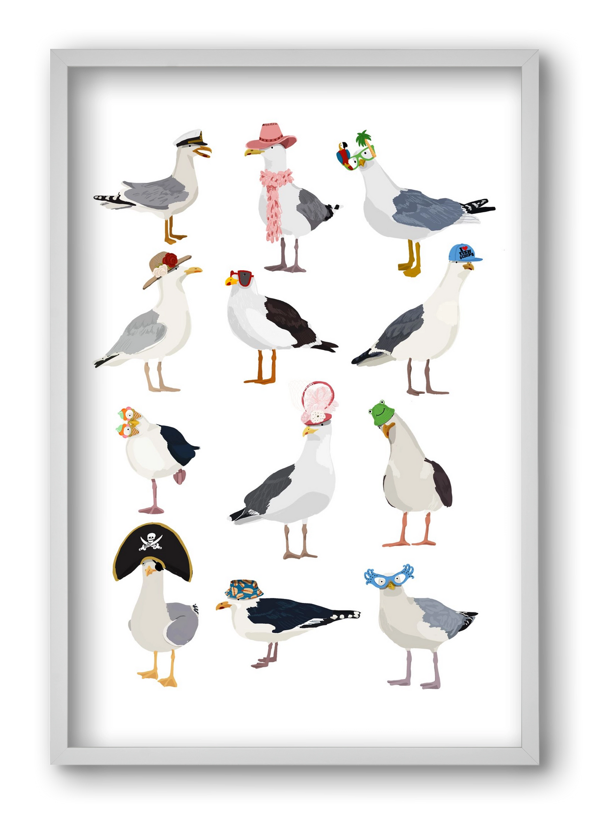 At the seaside, 40x60 cm (40x60 cm), Fehér keret