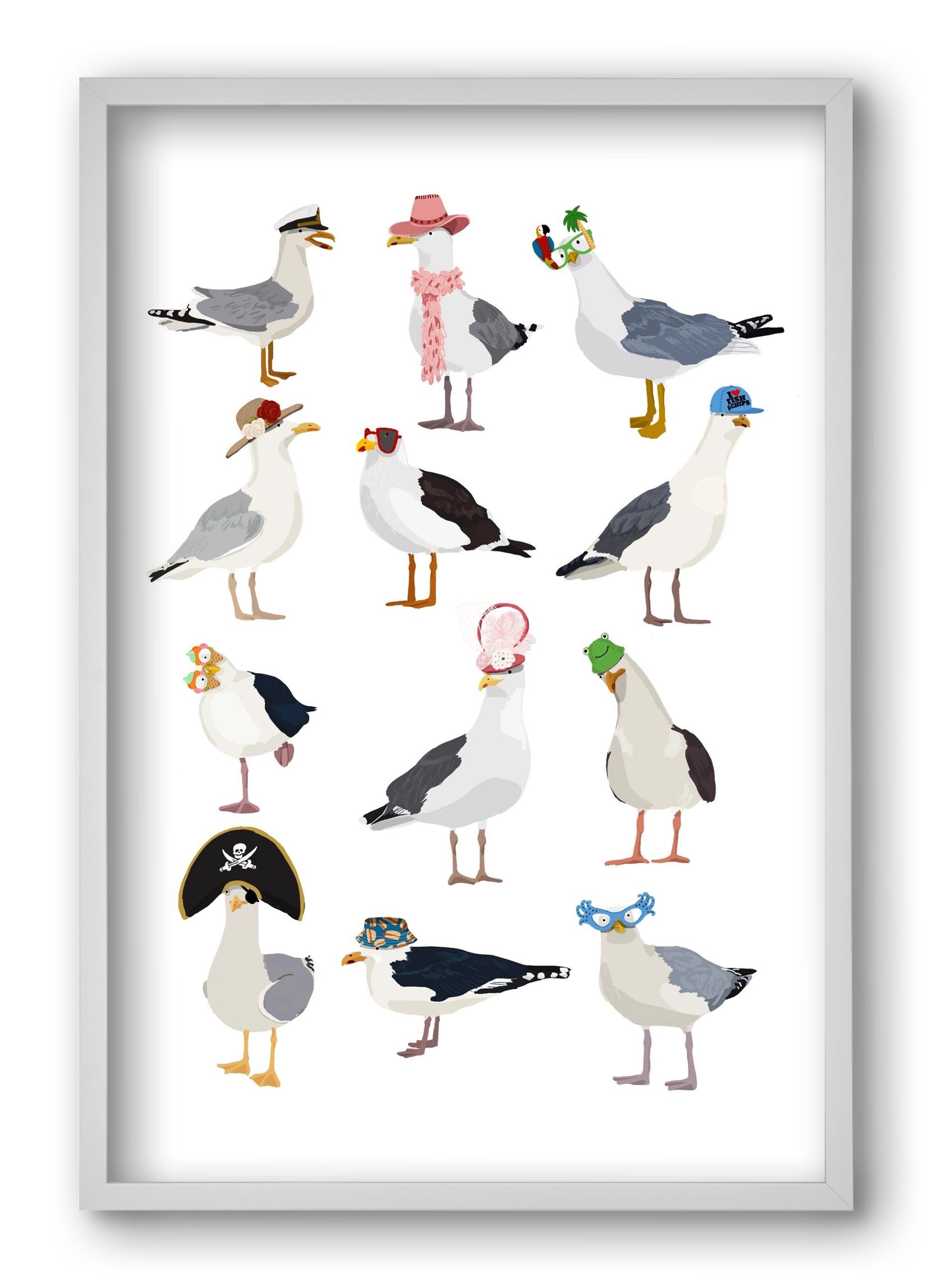 At the seaside, 40x60 cm (40x60 cm), Fehér keret