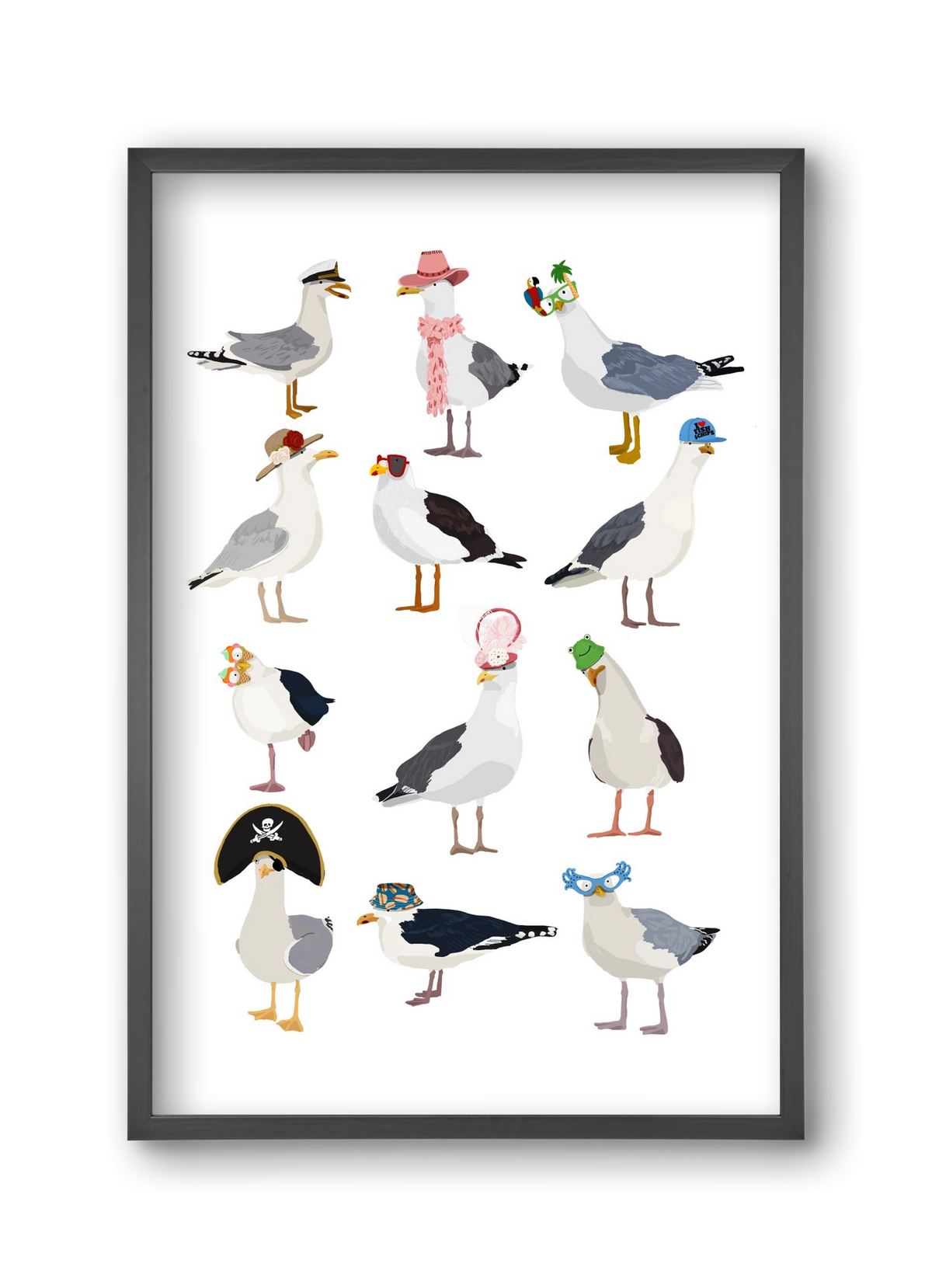 At the seaside, 30x45 cm (30x45 cm), Fekete keret