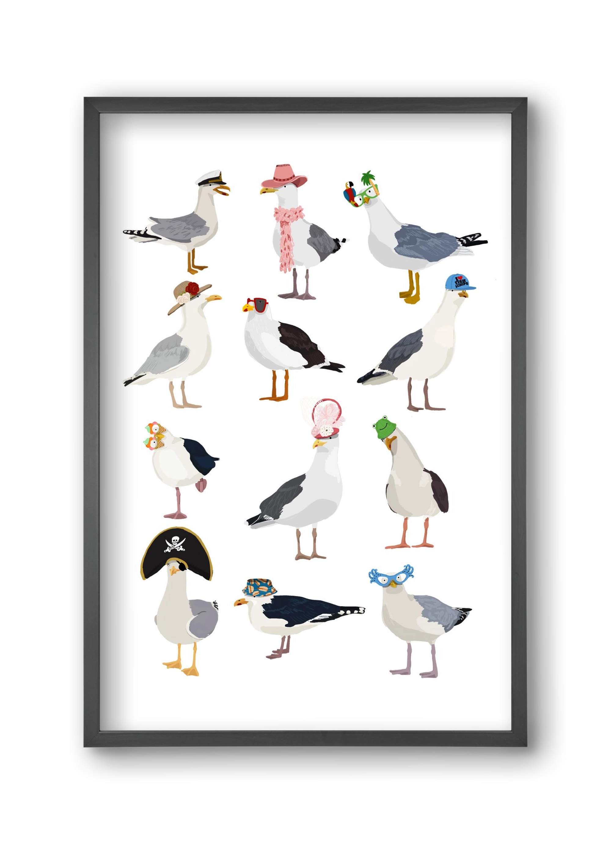 At the seaside, 30x45 cm (30x45 cm), Fekete keret