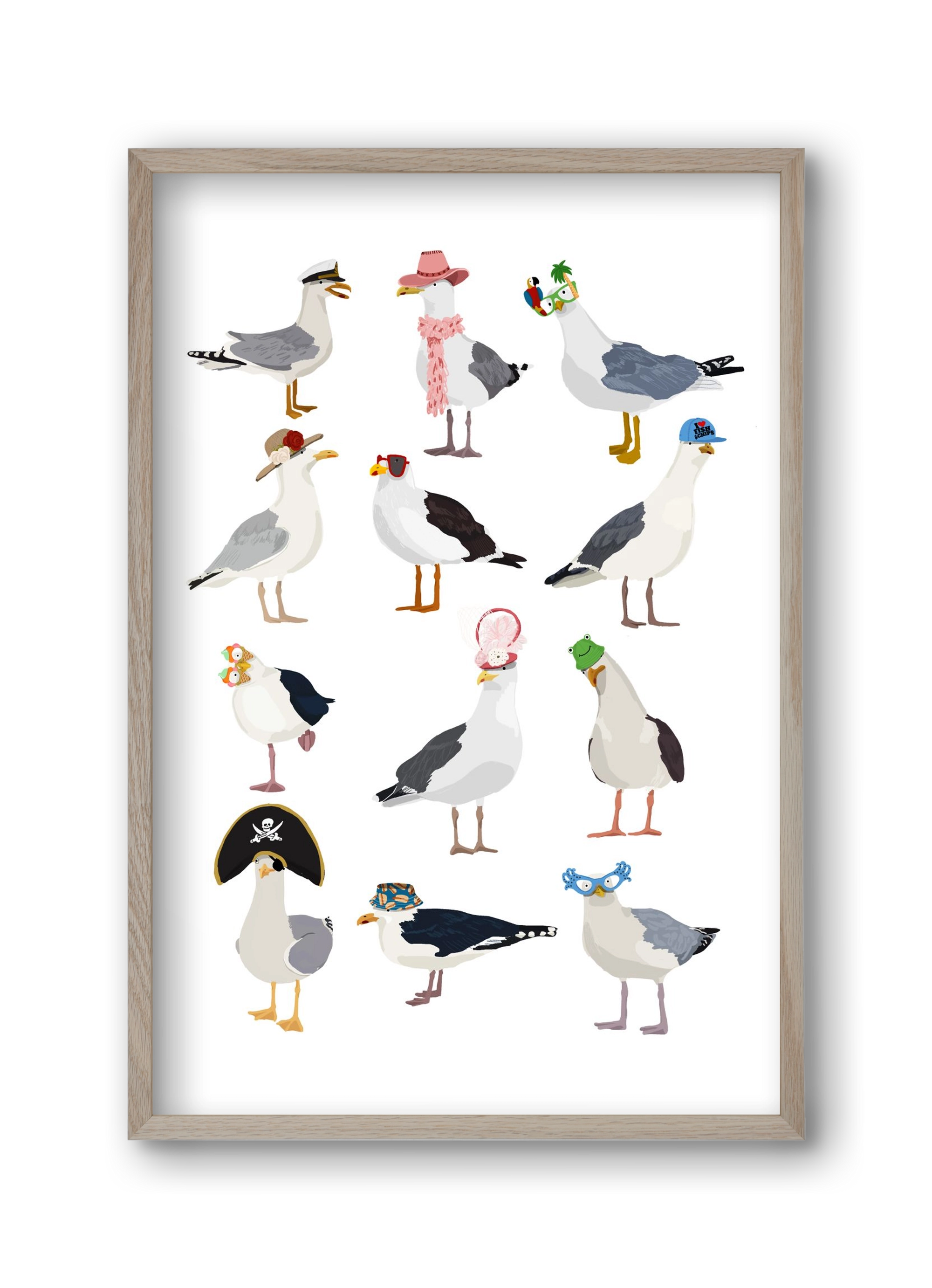 At the seaside, 30x45 cm (30x45 cm), Tölgy keret