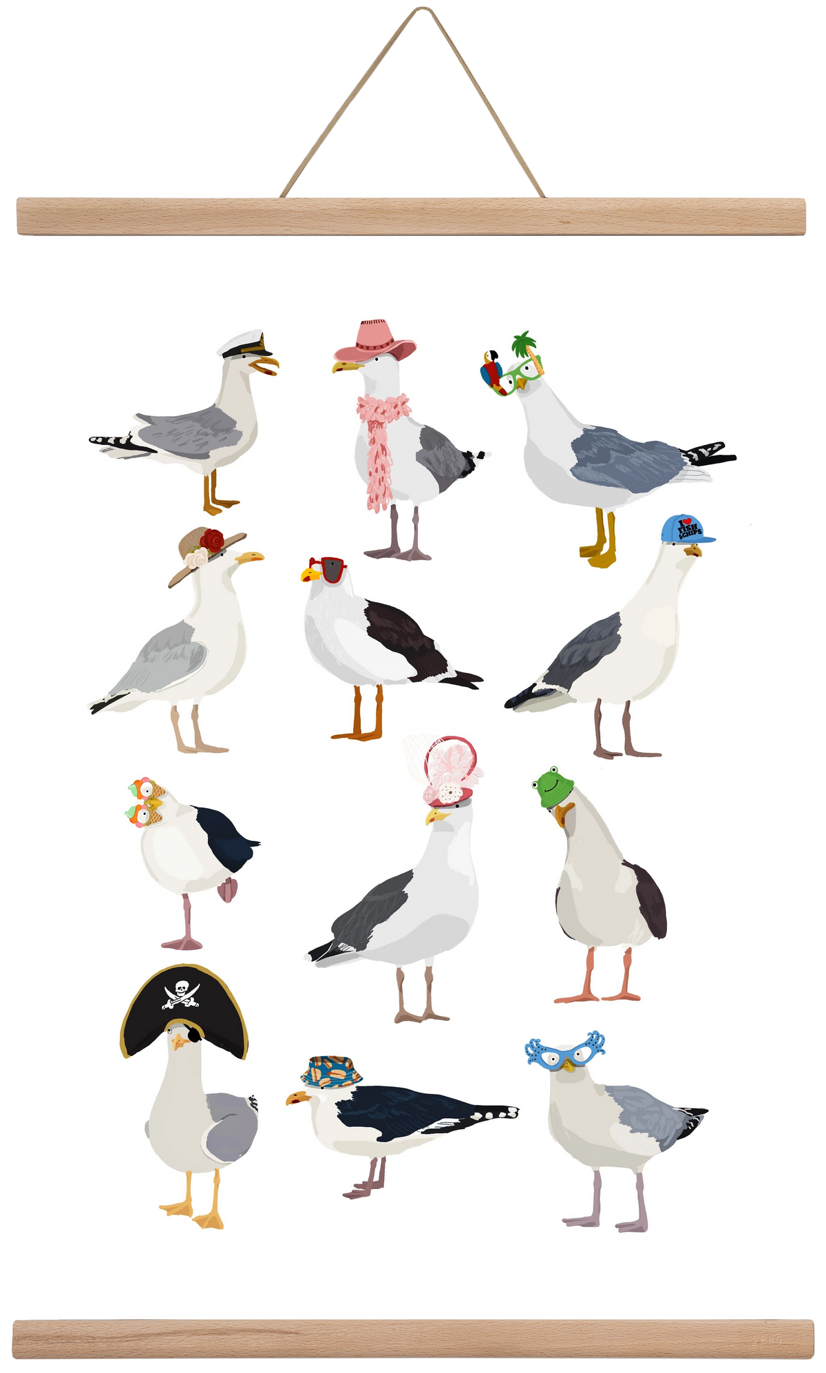 At the seaside, 40x60 cm (40x60 cm), Tölgy akasztó