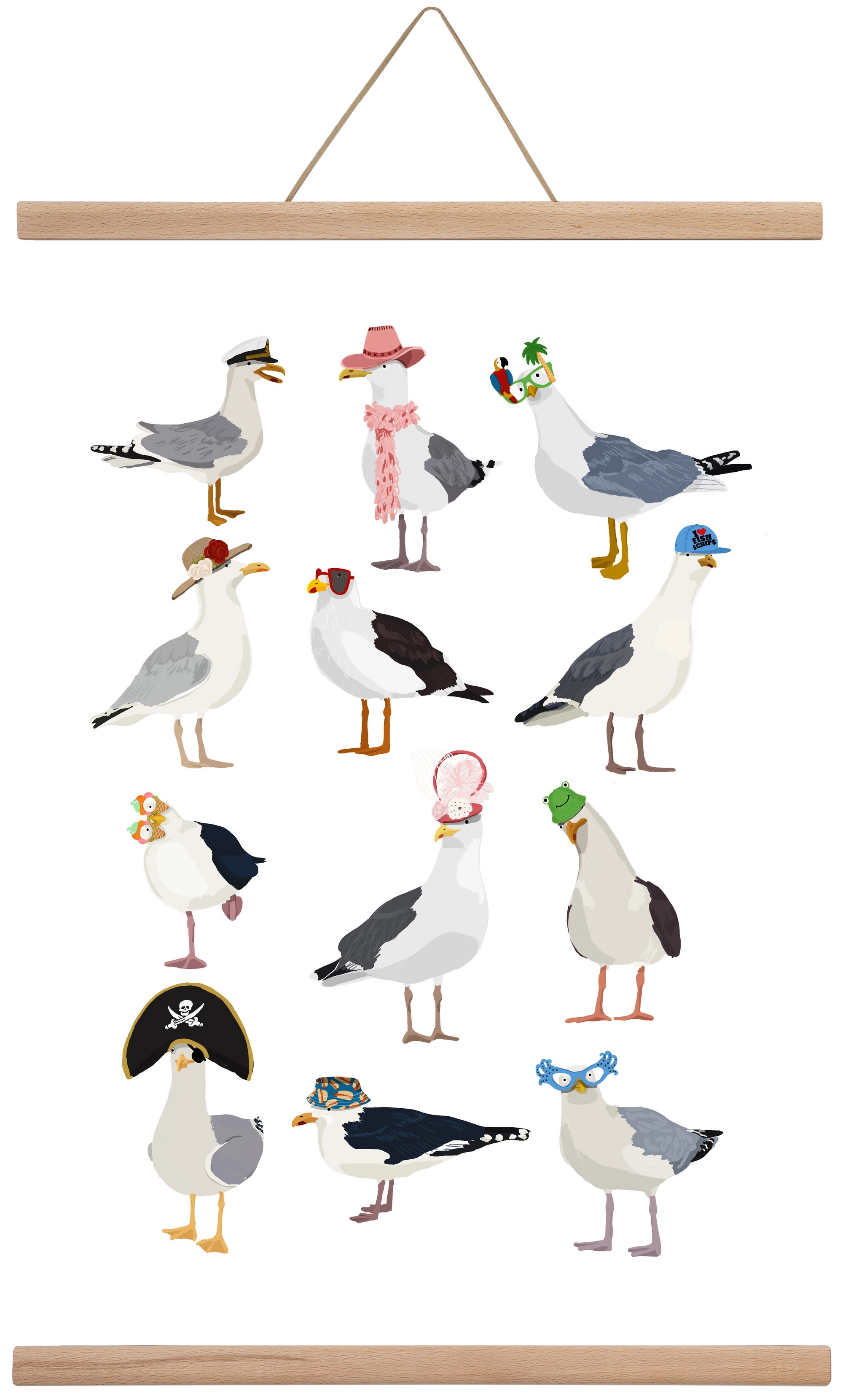 At the seaside, 40x60 cm (40x60 cm), Tölgy akasztó