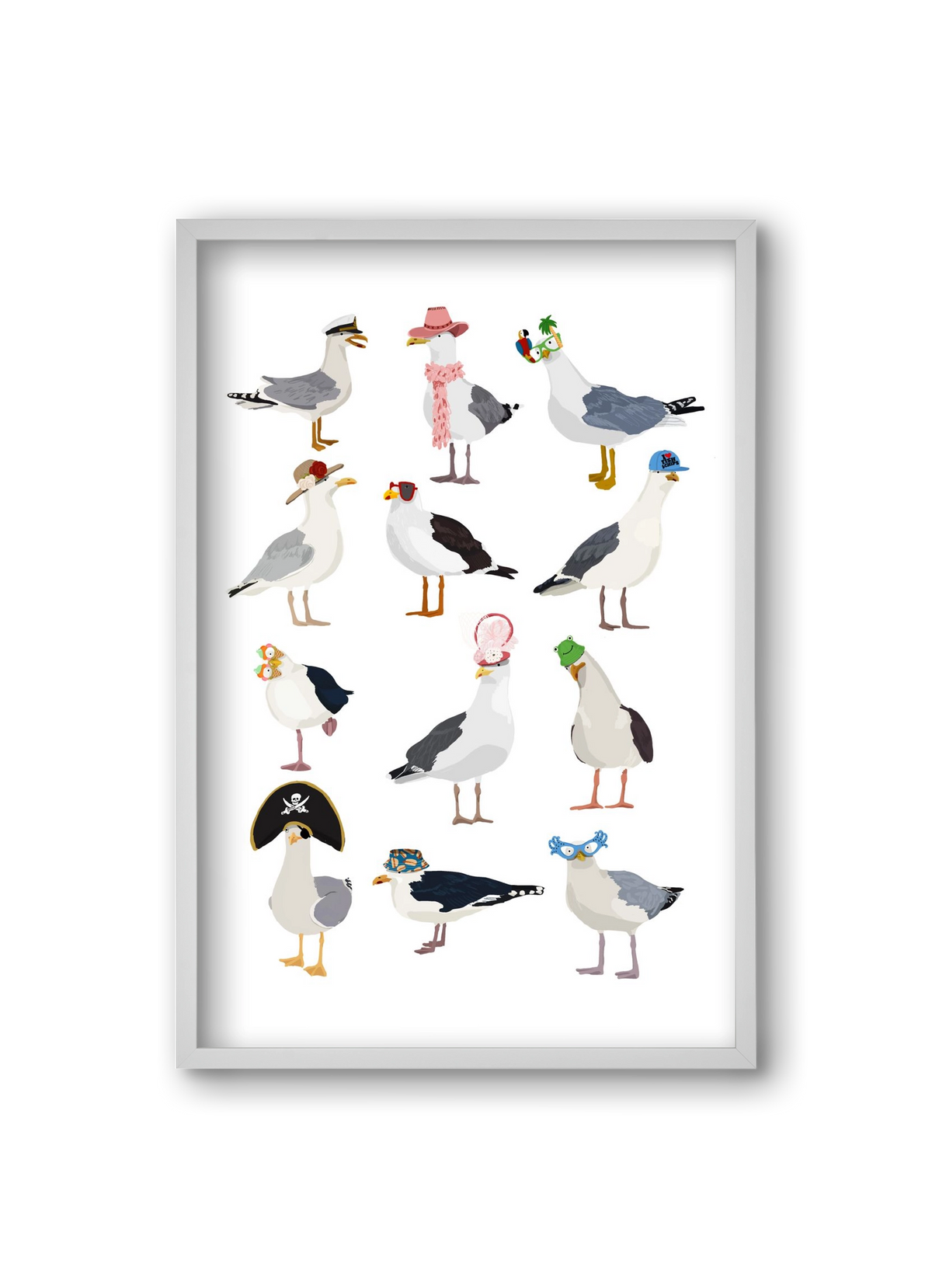 At the seaside, 20x30 cm (20x30 cm), Fehér keret