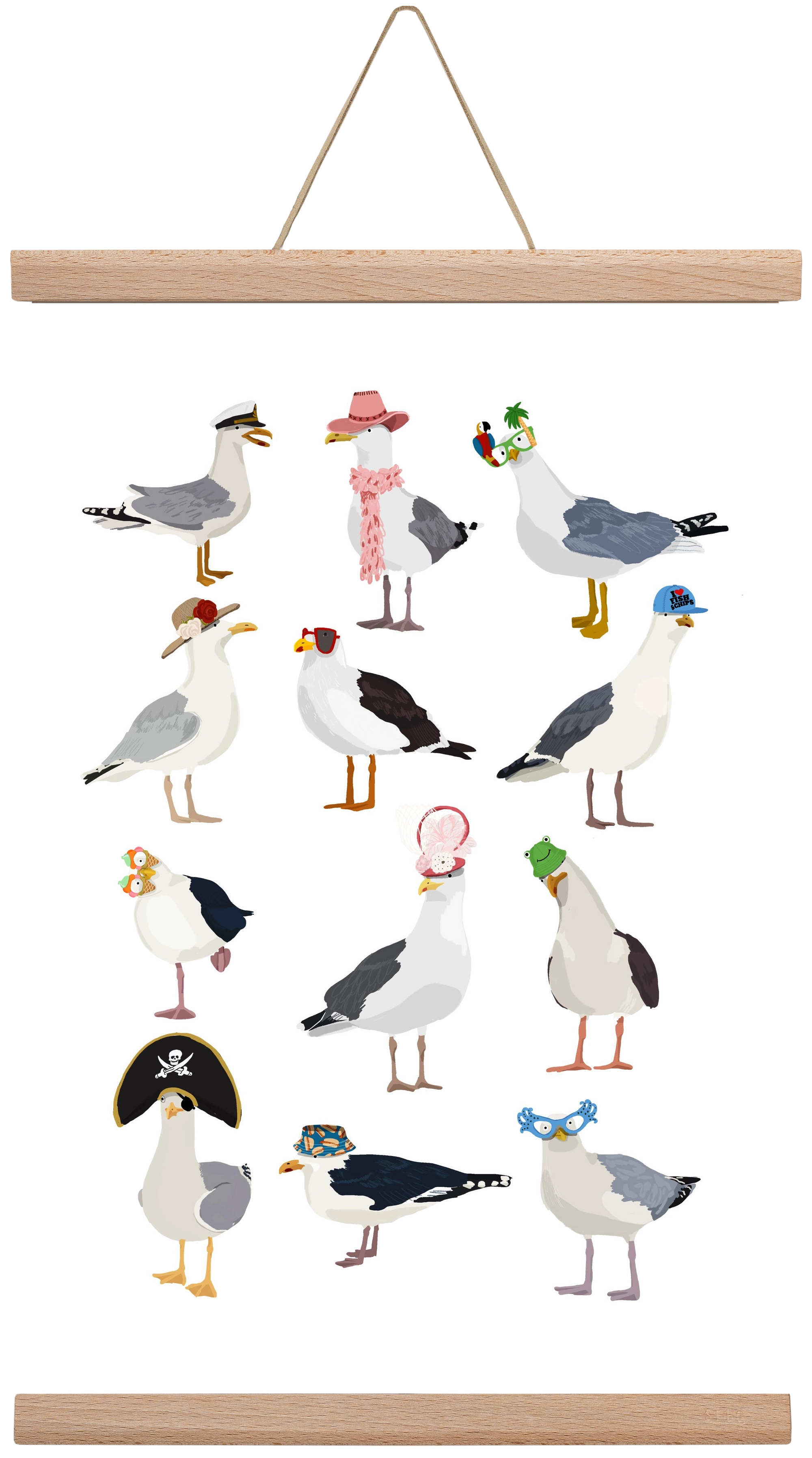 At the seaside, 30x45 cm (30x45 cm), Tölgy akasztó