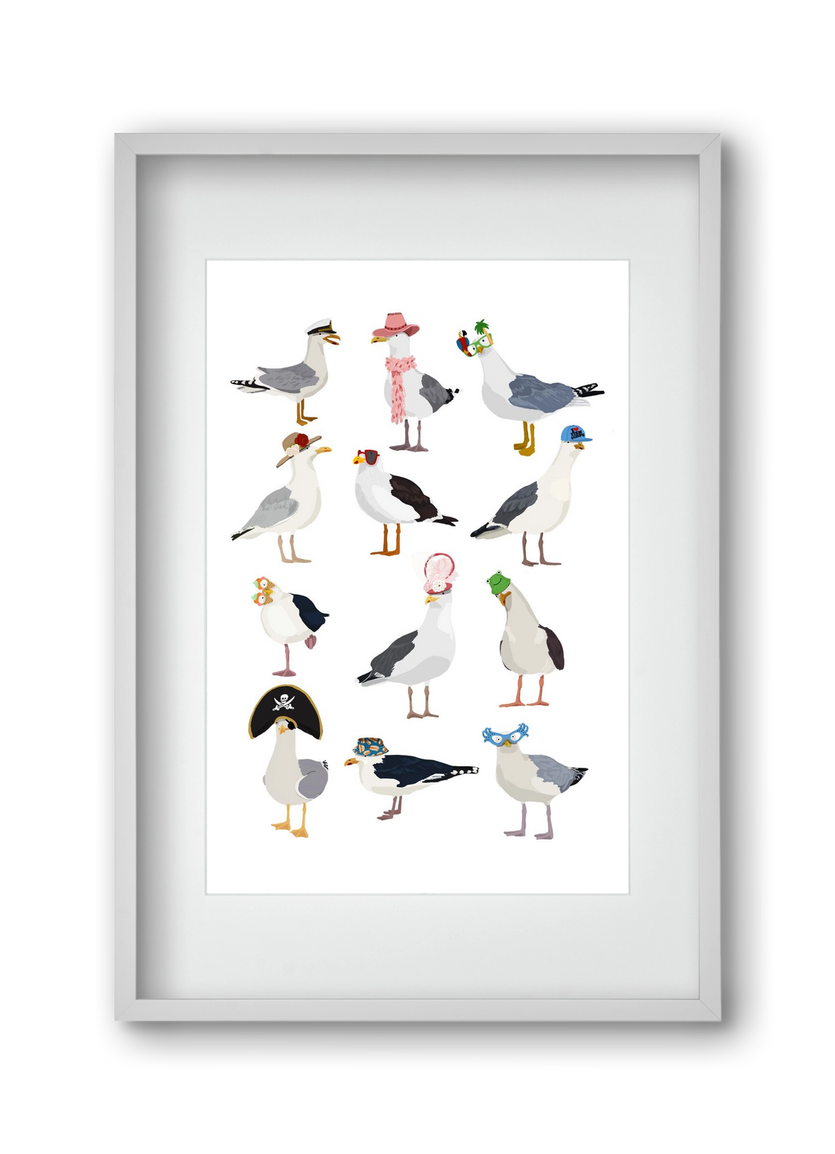 At the seaside, 30x45 cm (20x30 cm), Fehér keret, paszpartuval