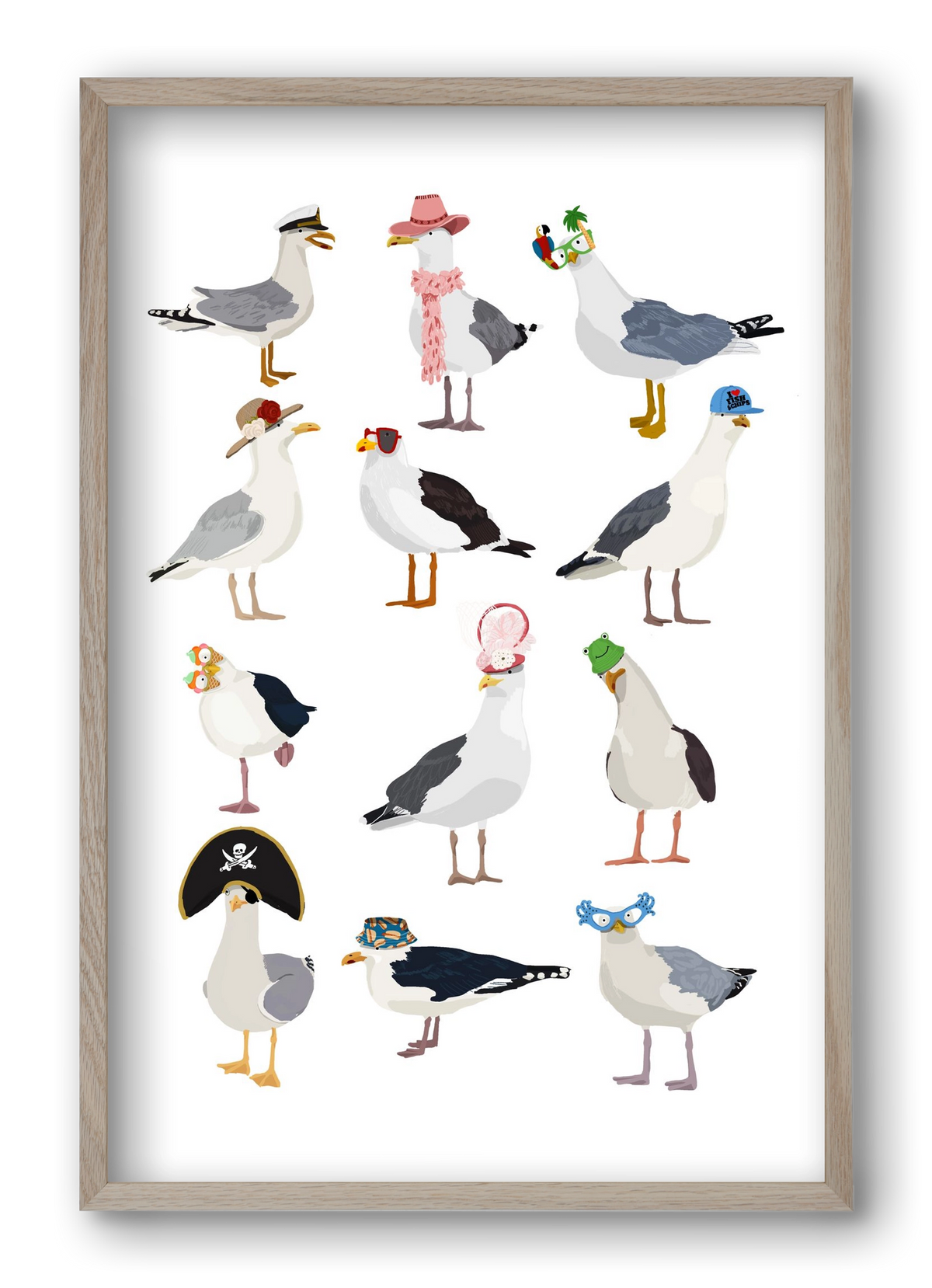 At the seaside, 40x60 cm (40x60 cm), Tölgy keret