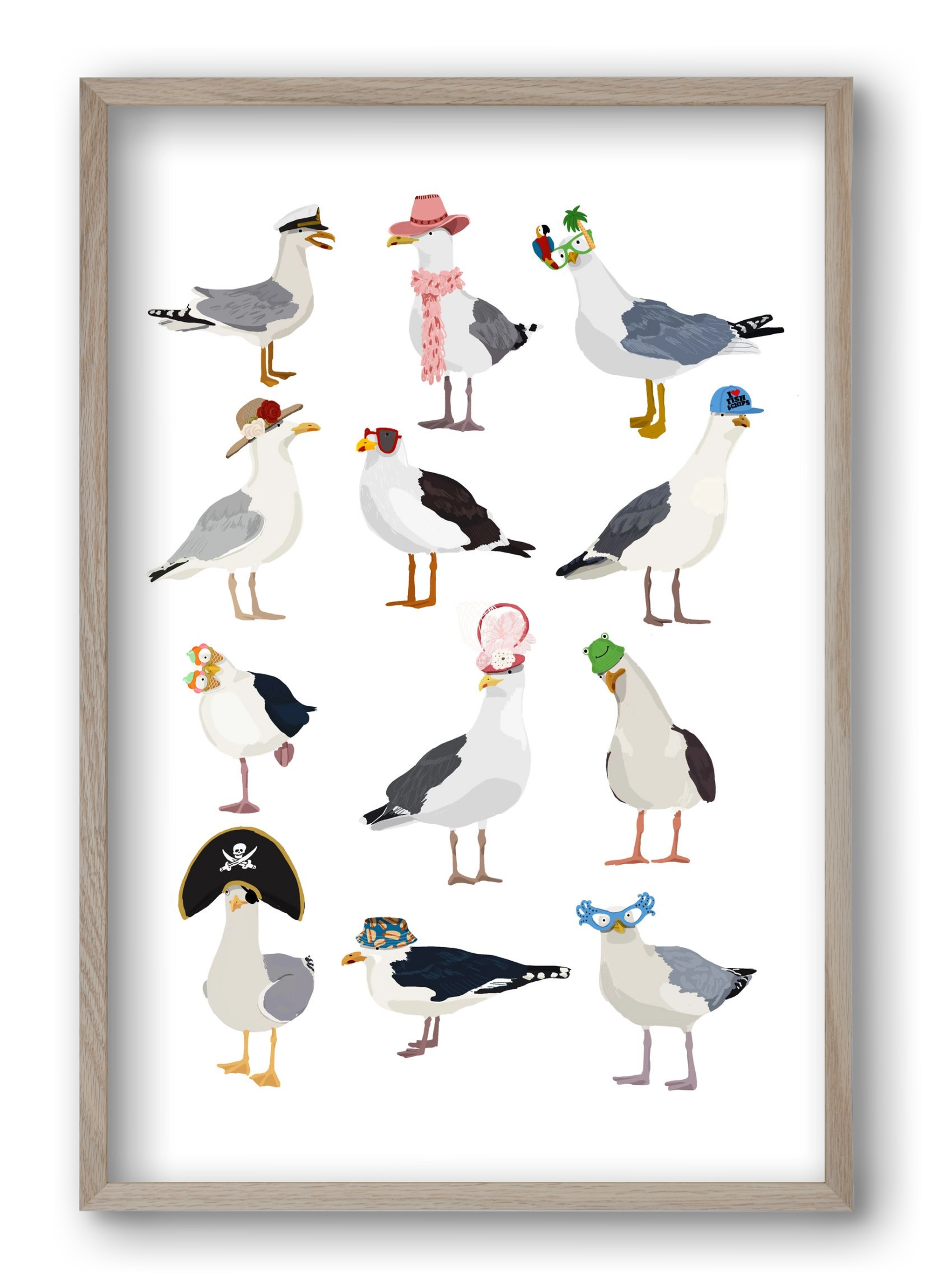 At the seaside, 40x60 cm (40x60 cm), Tölgy keret