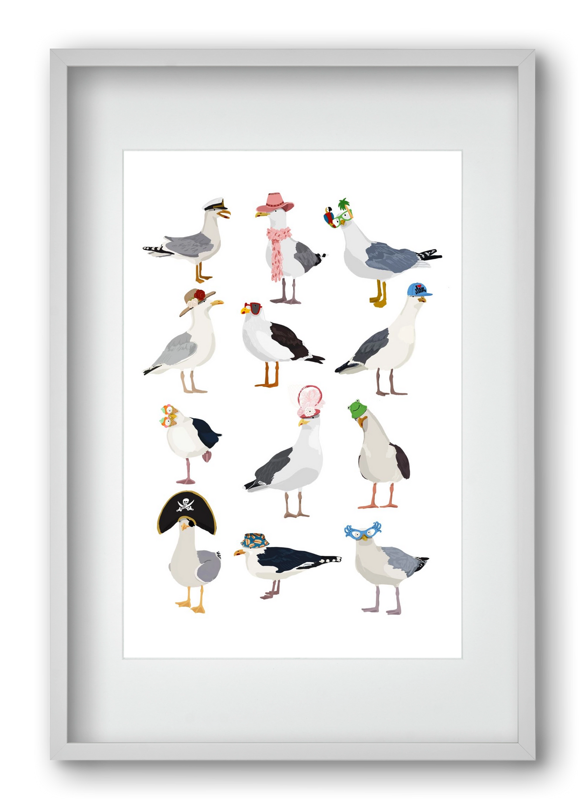 At the seaside, 40x60 cm (30x45 cm), Fehér keret, paszpartuval