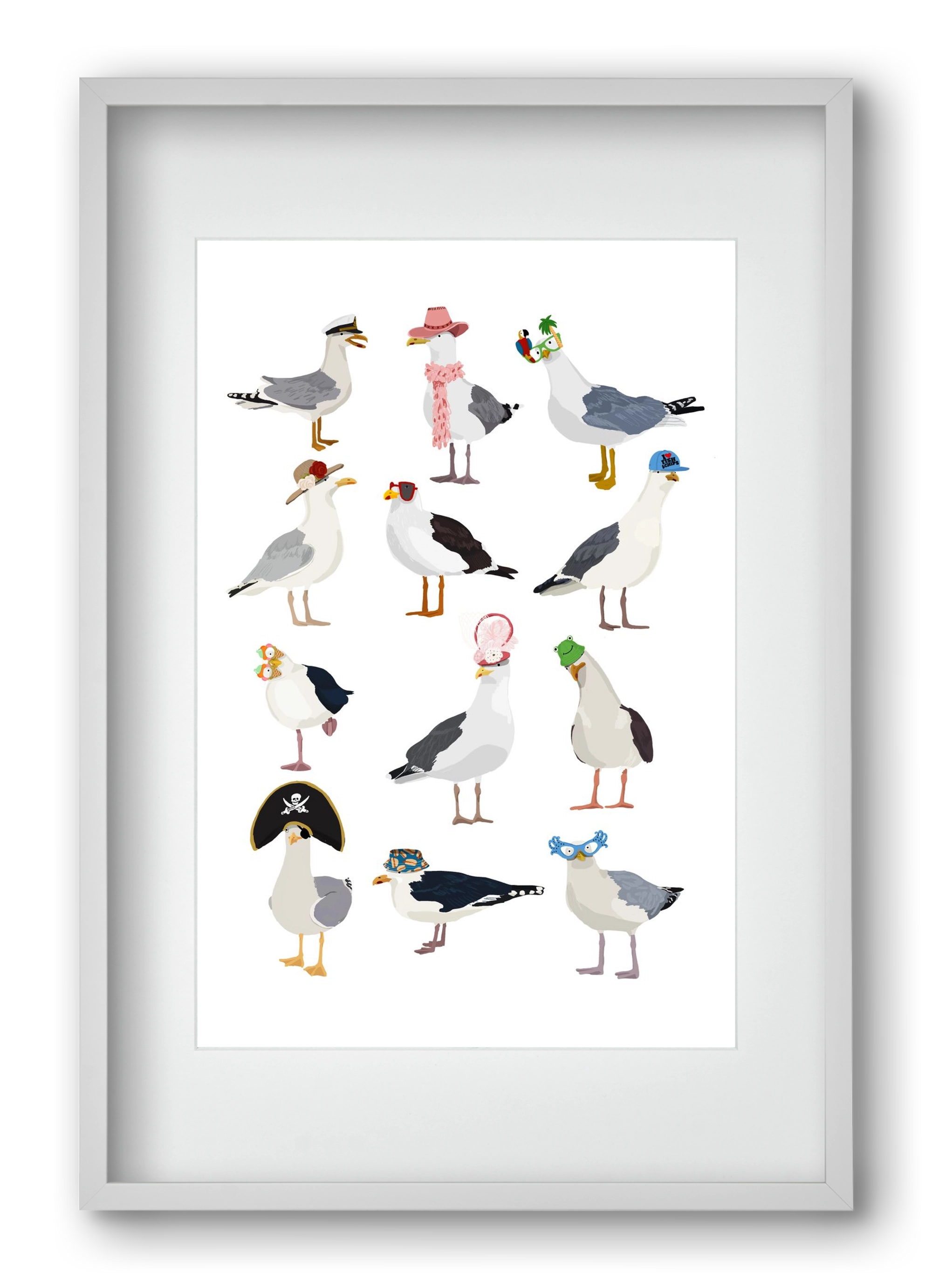 At the seaside, 40x60 cm (30x45 cm), Fehér keret, paszpartuval