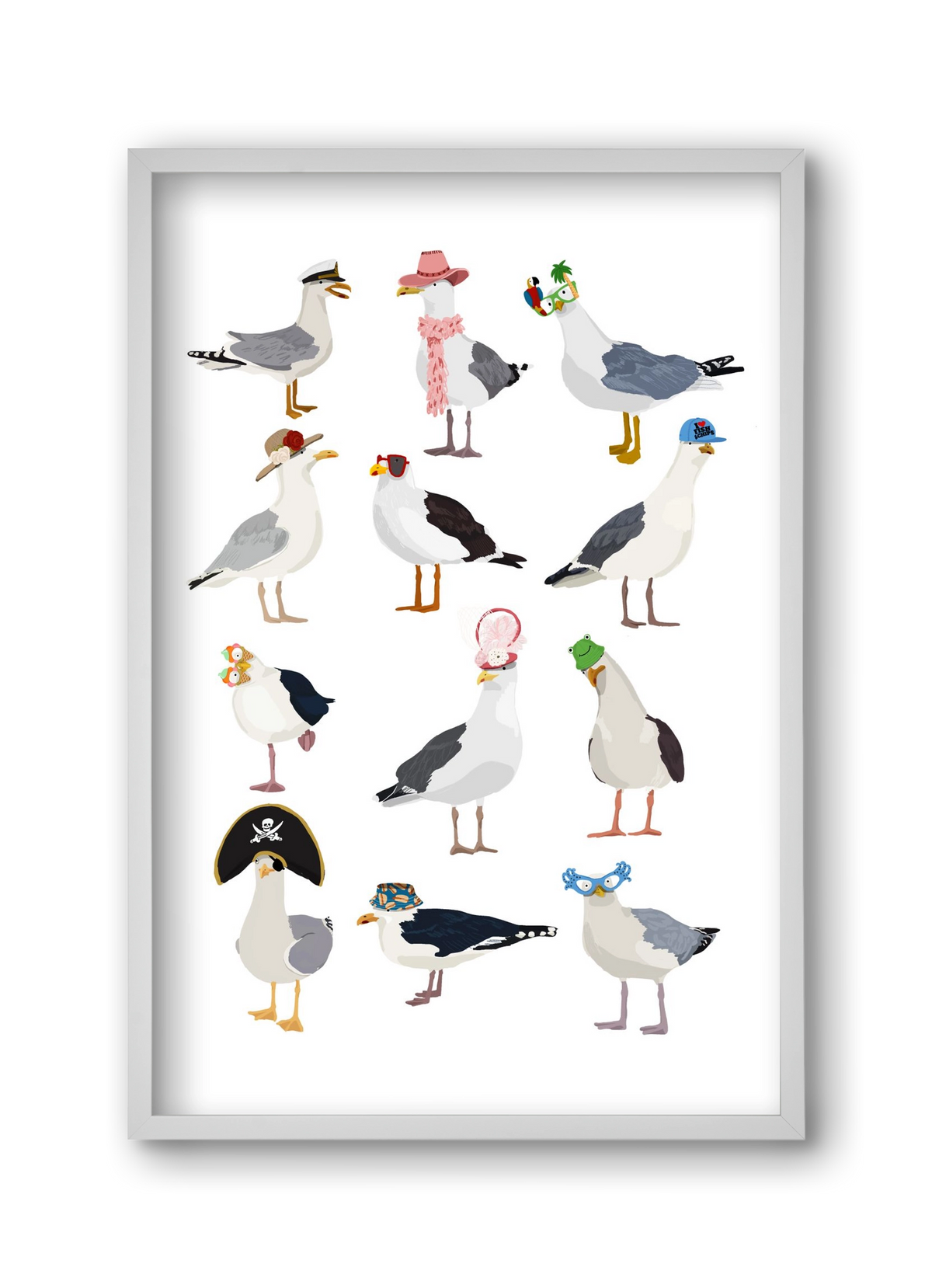 At the seaside, 30x45 cm (30x45 cm), Fehér keret