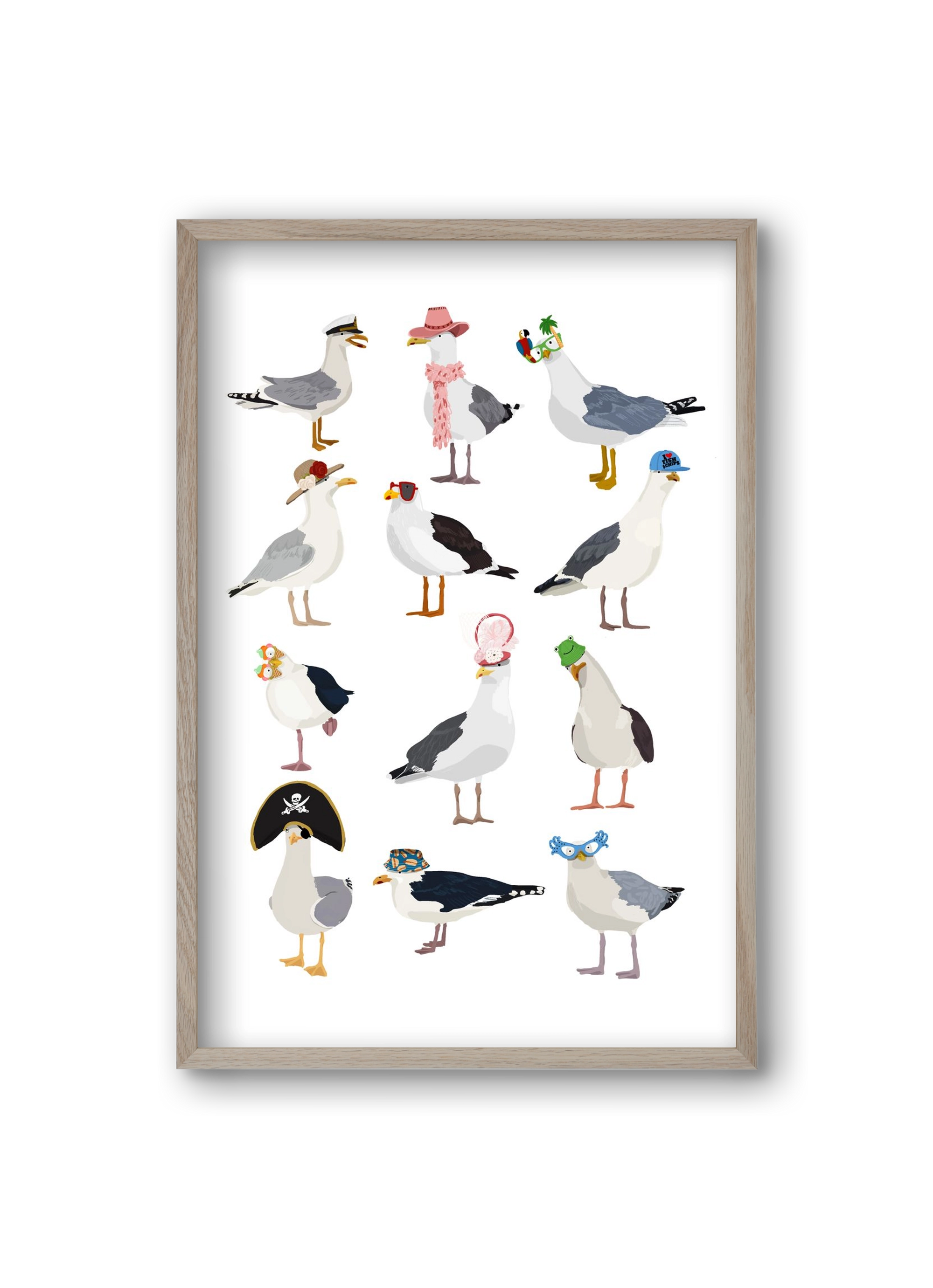 At the seaside, 20x30 cm (20x30 cm), Tölgy keret