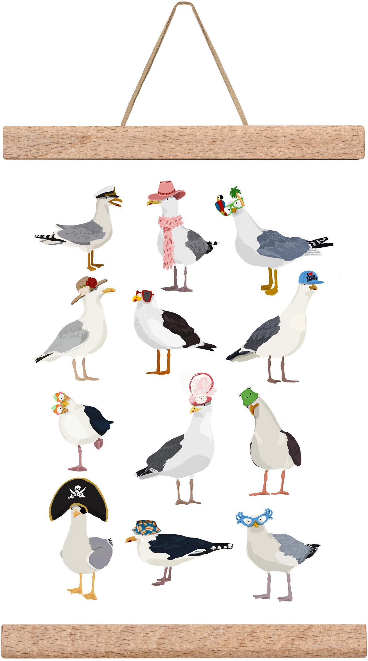 At the seaside, 20x30 cm (20x30 cm), Tölgy akasztó