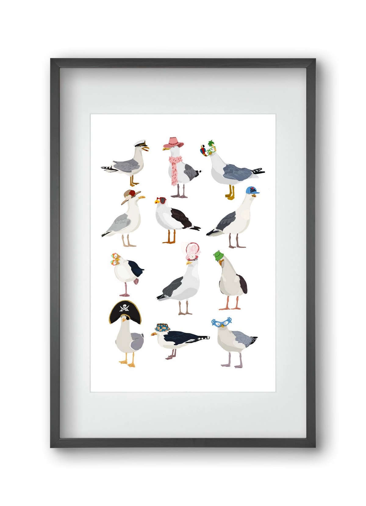 At the seaside, 30x45 cm (20x30 cm), Fekete keret, paszpartuval