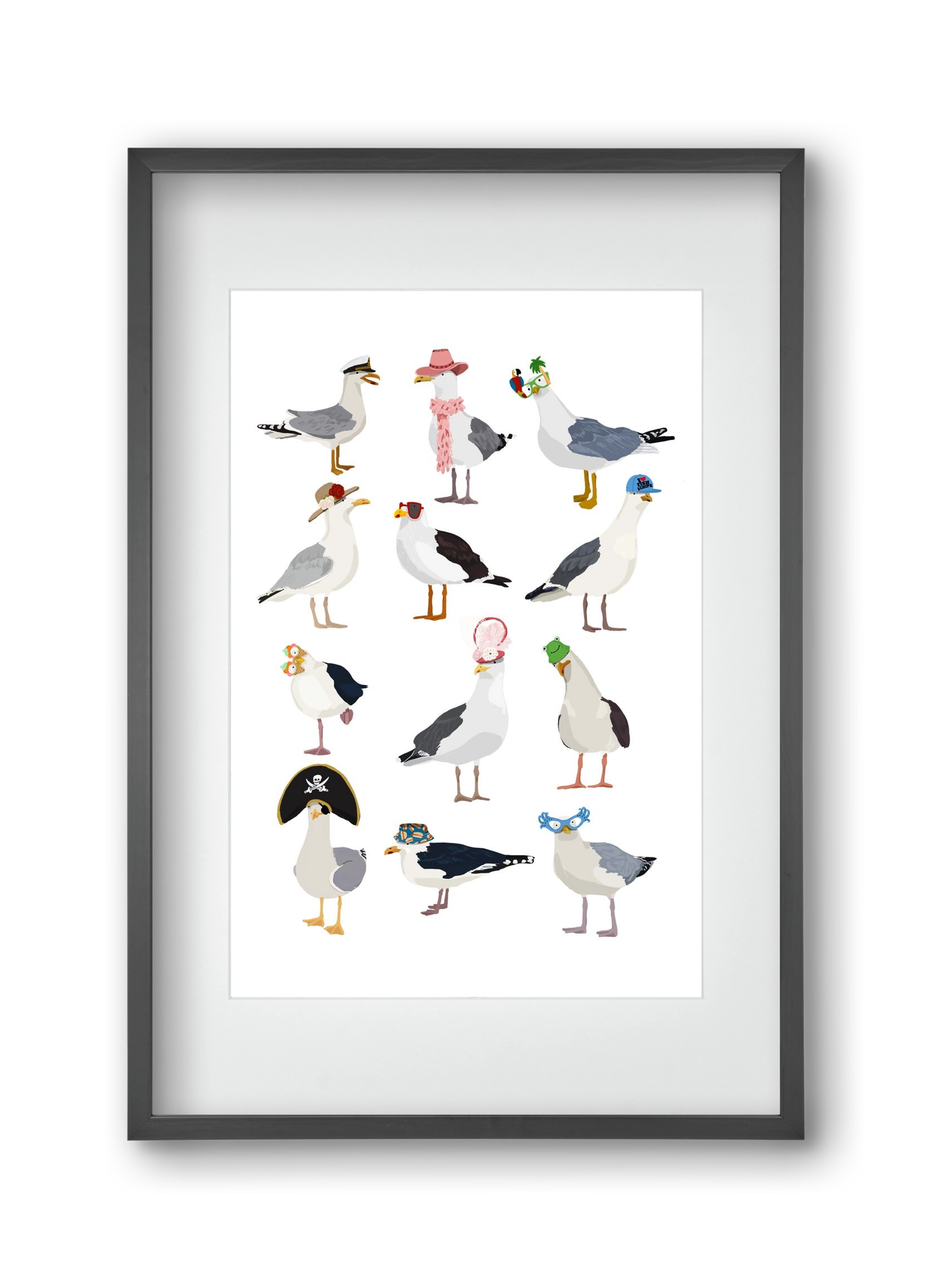 At the seaside, 30x45 cm (20x30 cm), Fekete keret, paszpartuval