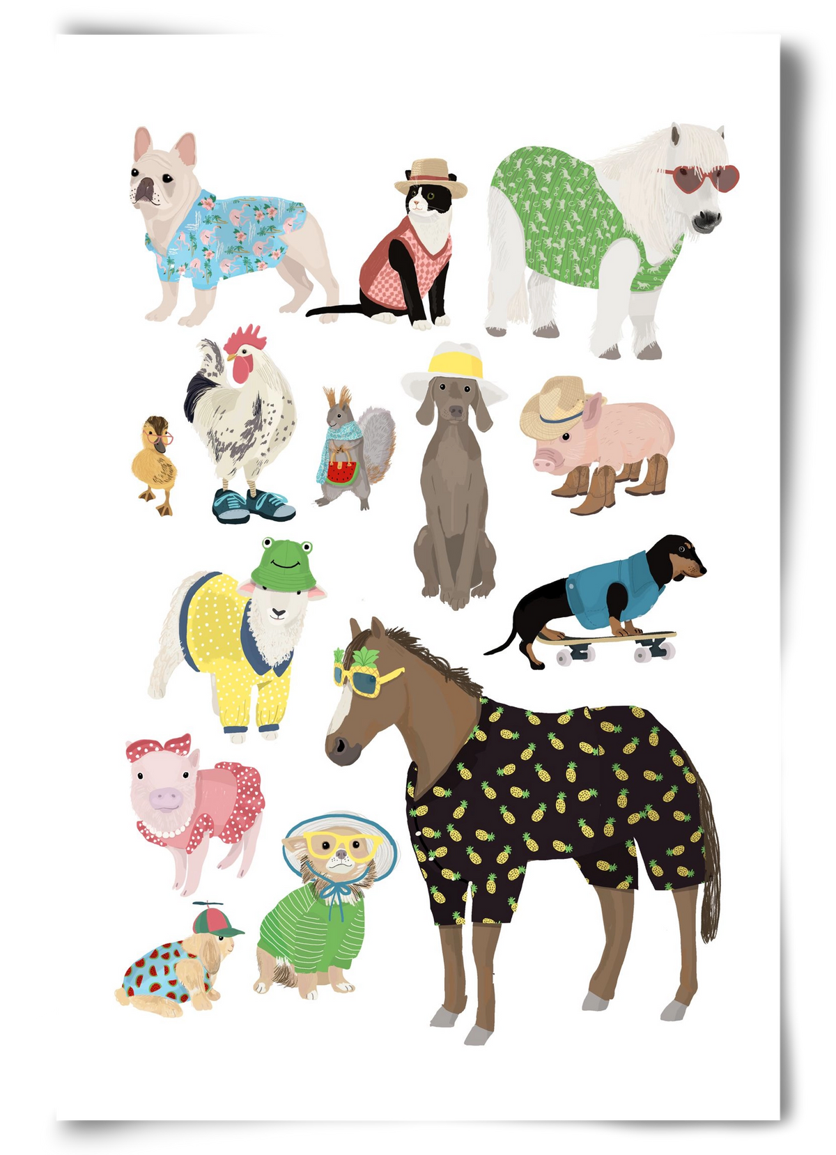 Summer Animals, 60x90 cm, Keret nélkül