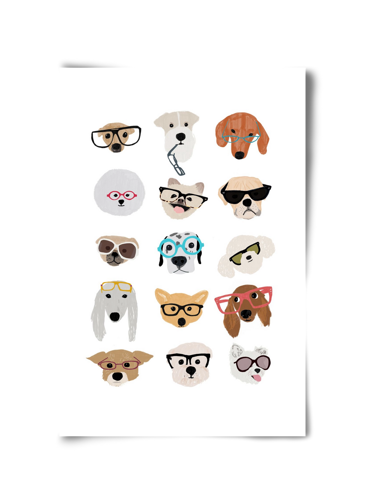 Dogs in Glasses, 30x45 cm, Keret nélkül