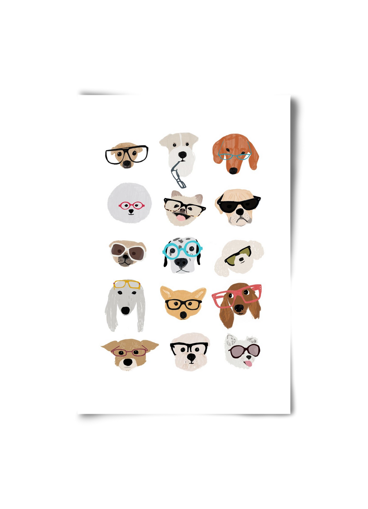 Dogs in Glasses, 20x30 cm, Keret nélkül