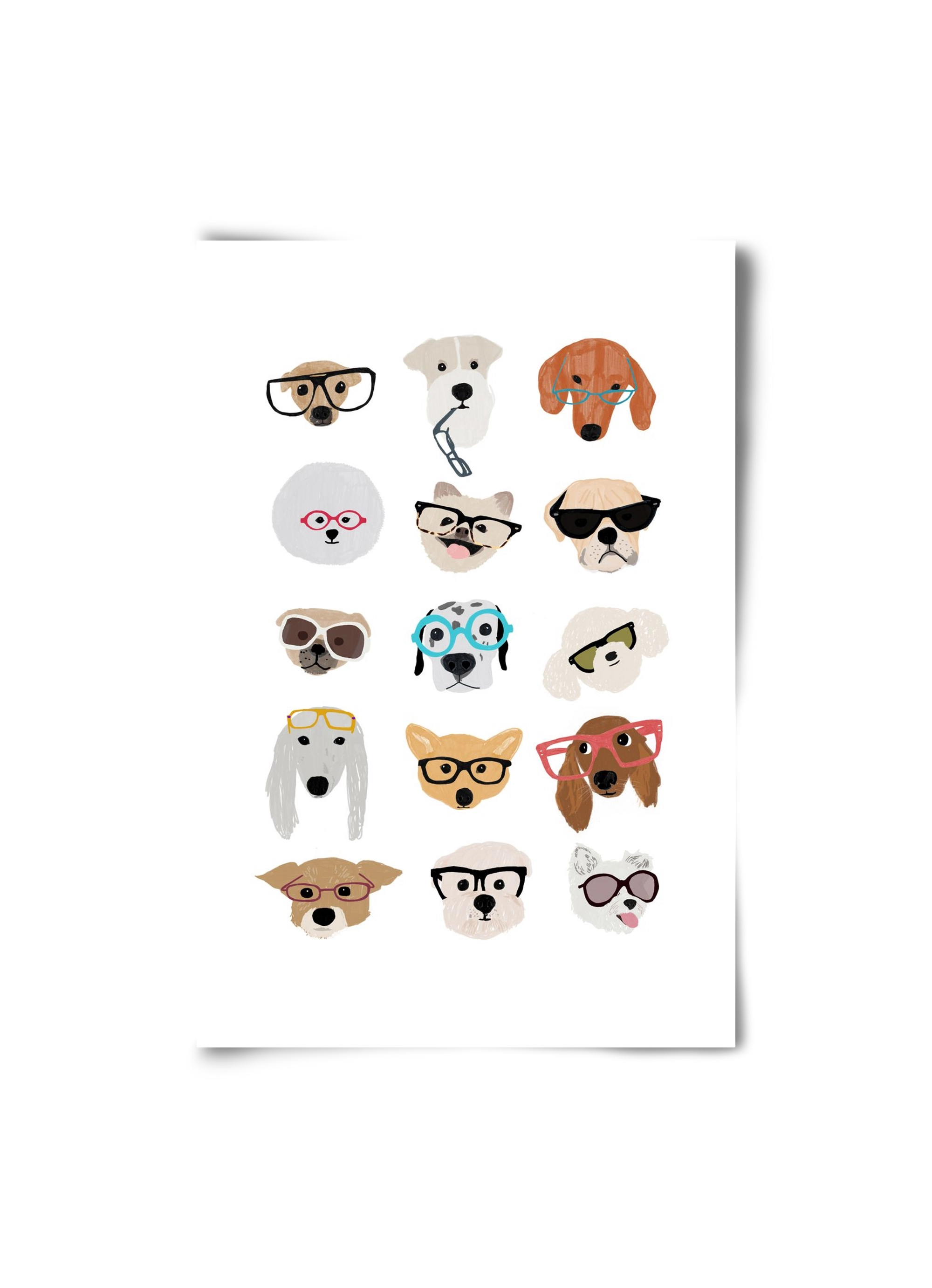 Dogs in Glasses, 20x30 cm, Keret nélkül