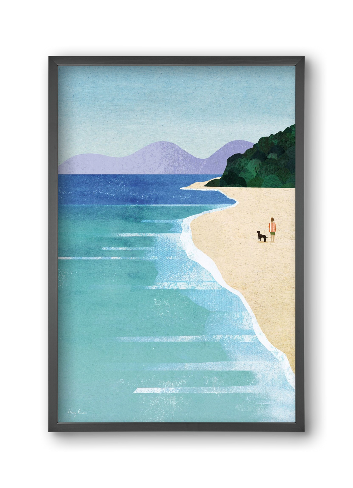 Beach Girl, 30x45 cm (30x45 cm), Fekete keret