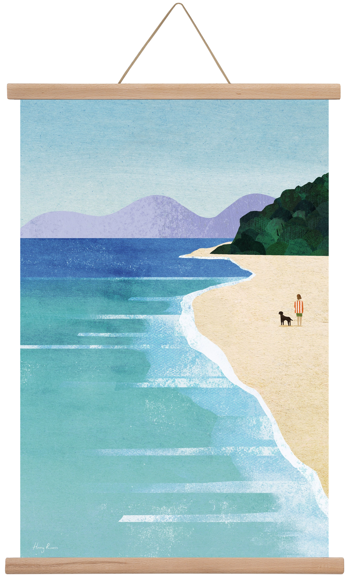 Beach Girl, 40x60 cm (40x60 cm), Tölgy akasztó