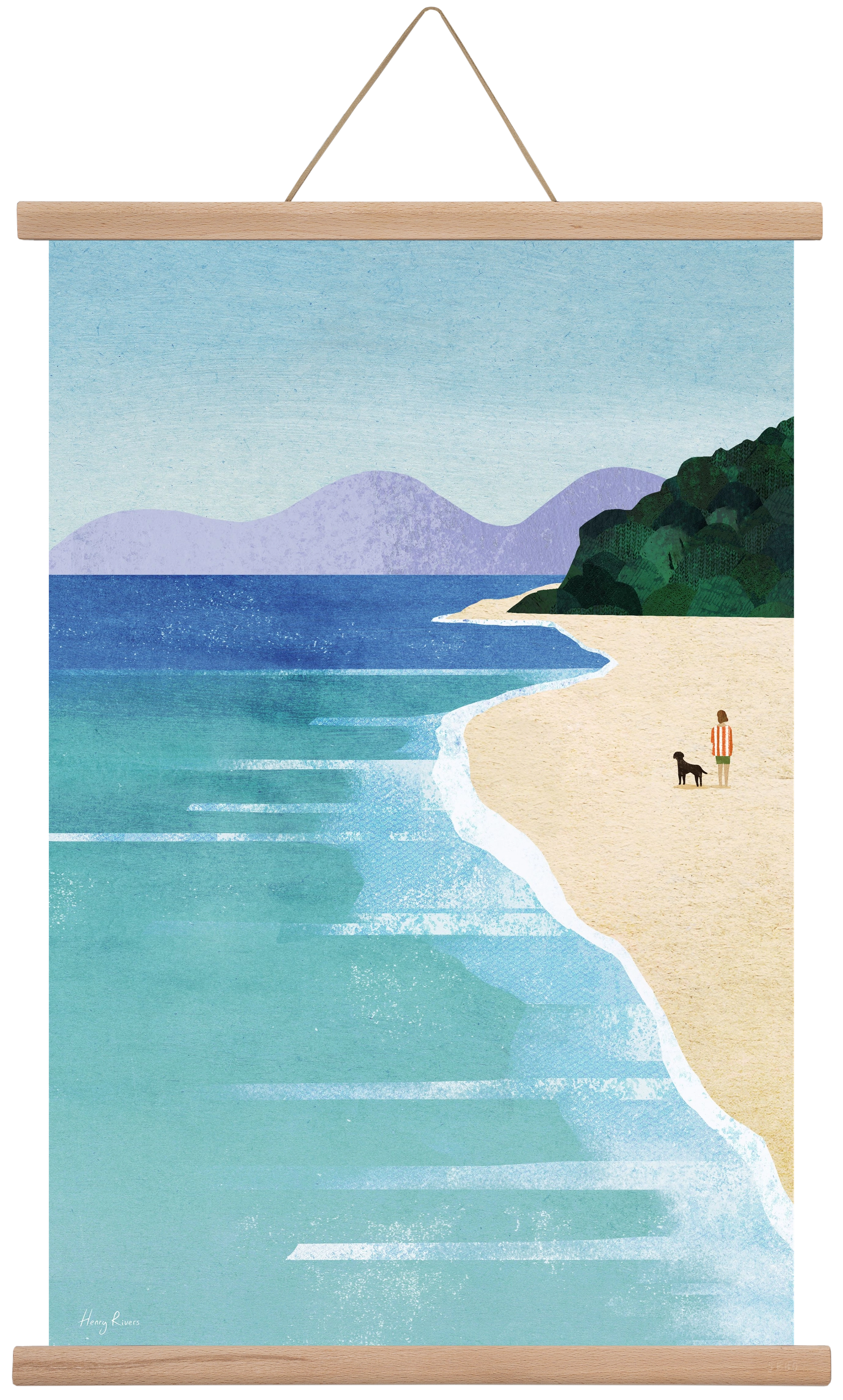 Beach Girl, 40x60 cm (40x60 cm), Tölgy akasztó