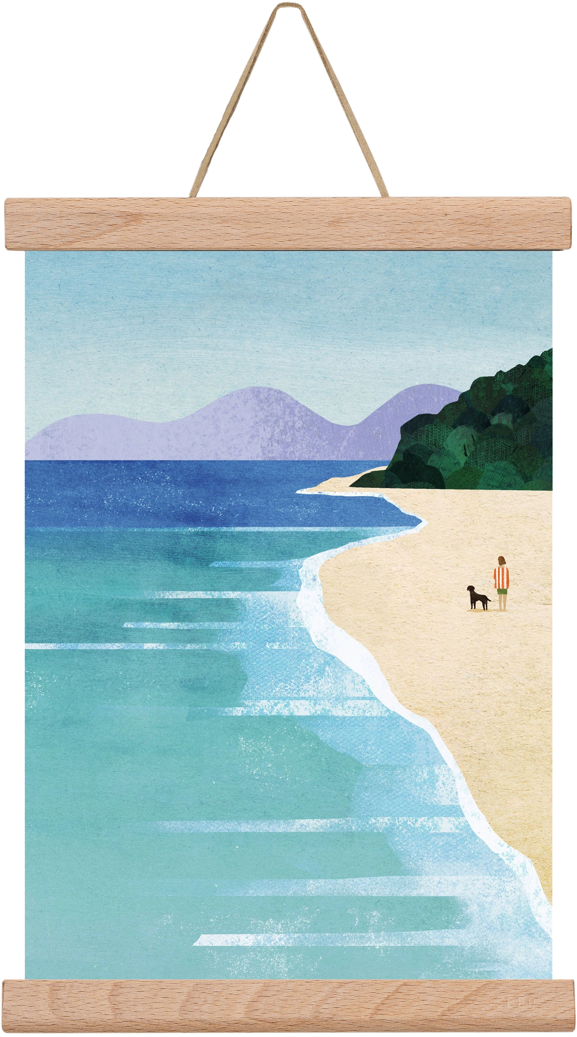 Beach Girl, 20x30 cm (20x30 cm), Tölgy akasztó