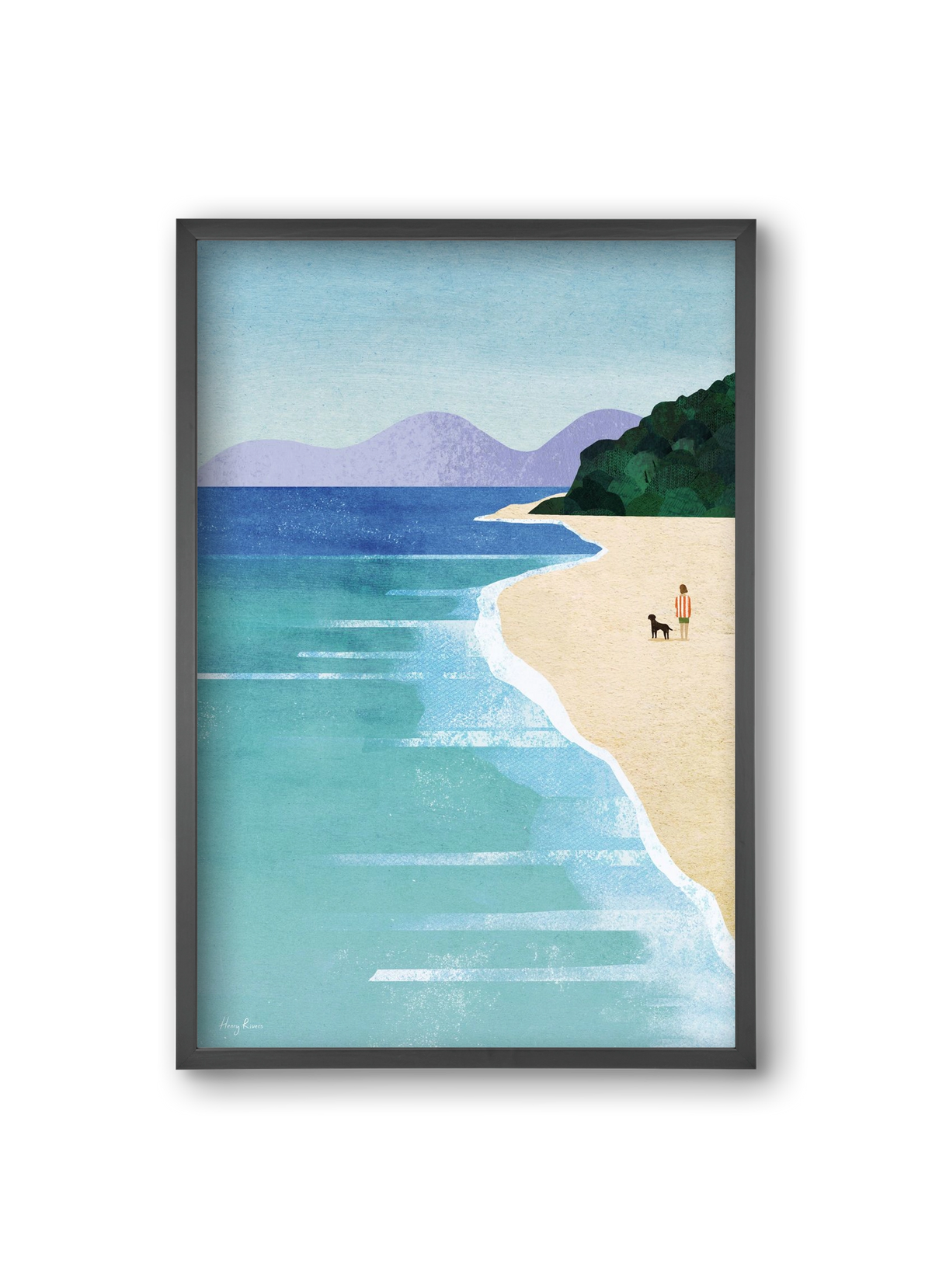 Beach Girl, 20x30 cm (20x30 cm), Fekete keret