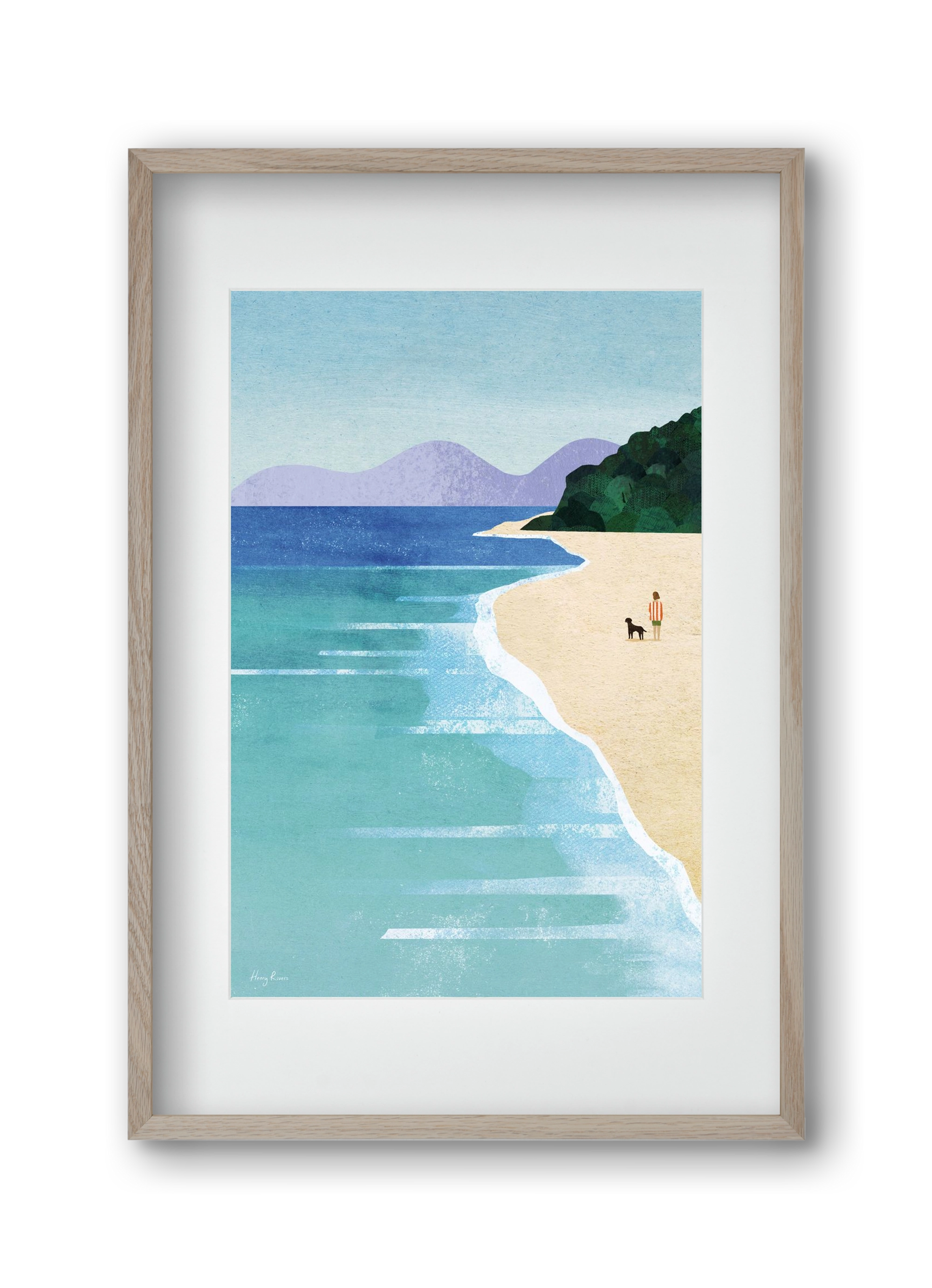 Beach Girl, 30x45 cm (20x30 cm), Tölgy keret, paszpartuval